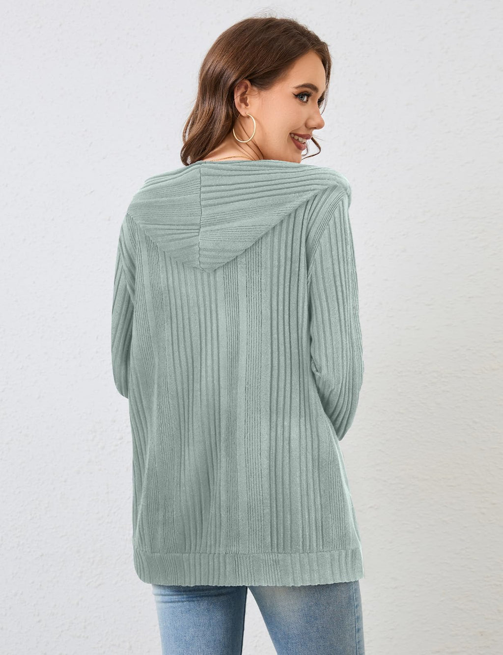 Flikity Zip Hoodie Damen Reißverschluss Sweatjacke mit Kapuze Dünne Jacke