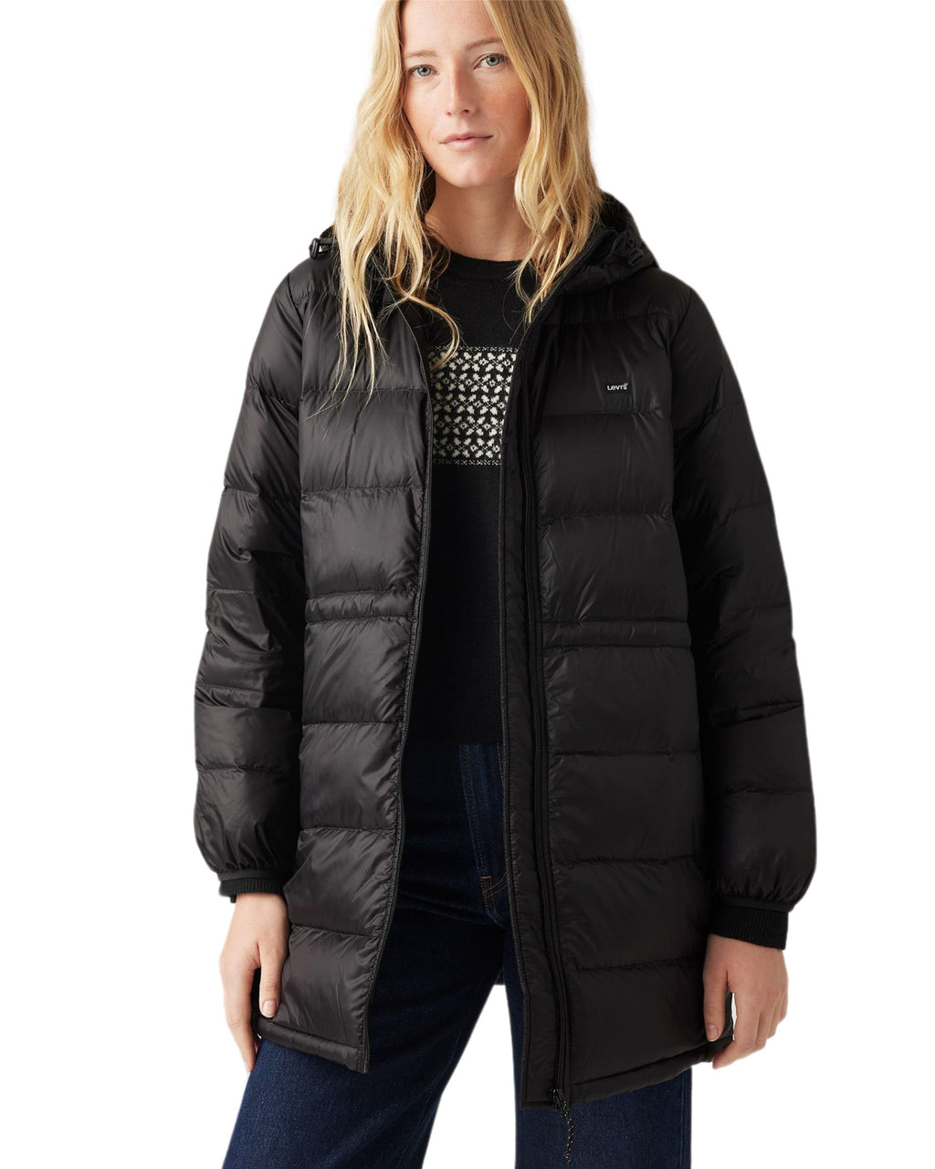 Levi's Polly Midi Buffer Chaqueta, Caviar, L para Mujer
