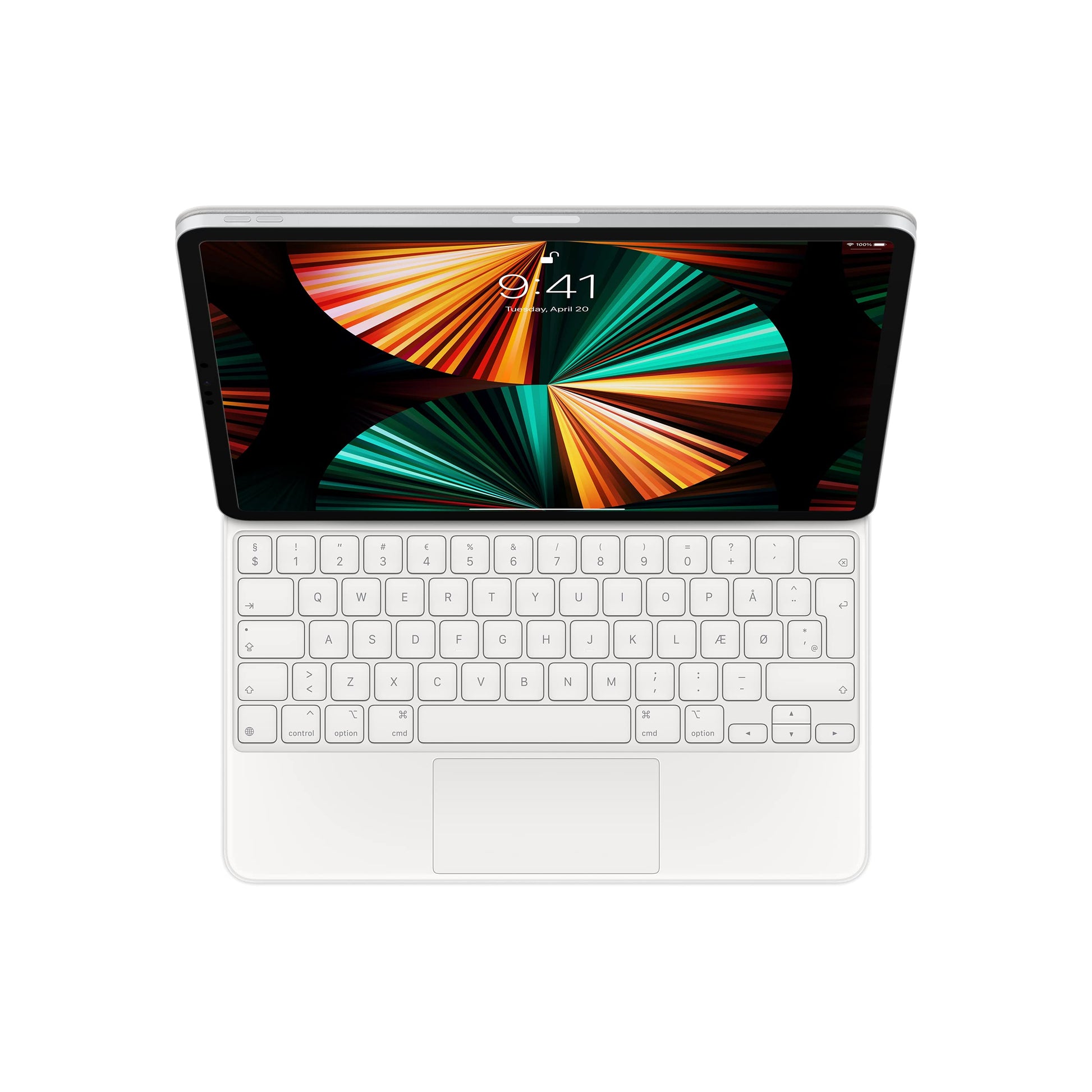 Apple Magic Keyboard: iPad Keyboard and case for iPad Pro 12.9 inch (3rd, 4th, 5th and 6th gen) and iPad Air (M2), Great Typing Experience, Built-in trackpad, Danish - Black