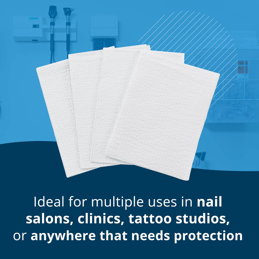 Avalon Papers Professional Towels, White, 13" x 18" (Pack of 500) - Waffle Embossed - 3-Ply Tissue - Dental Consumables (1001A)