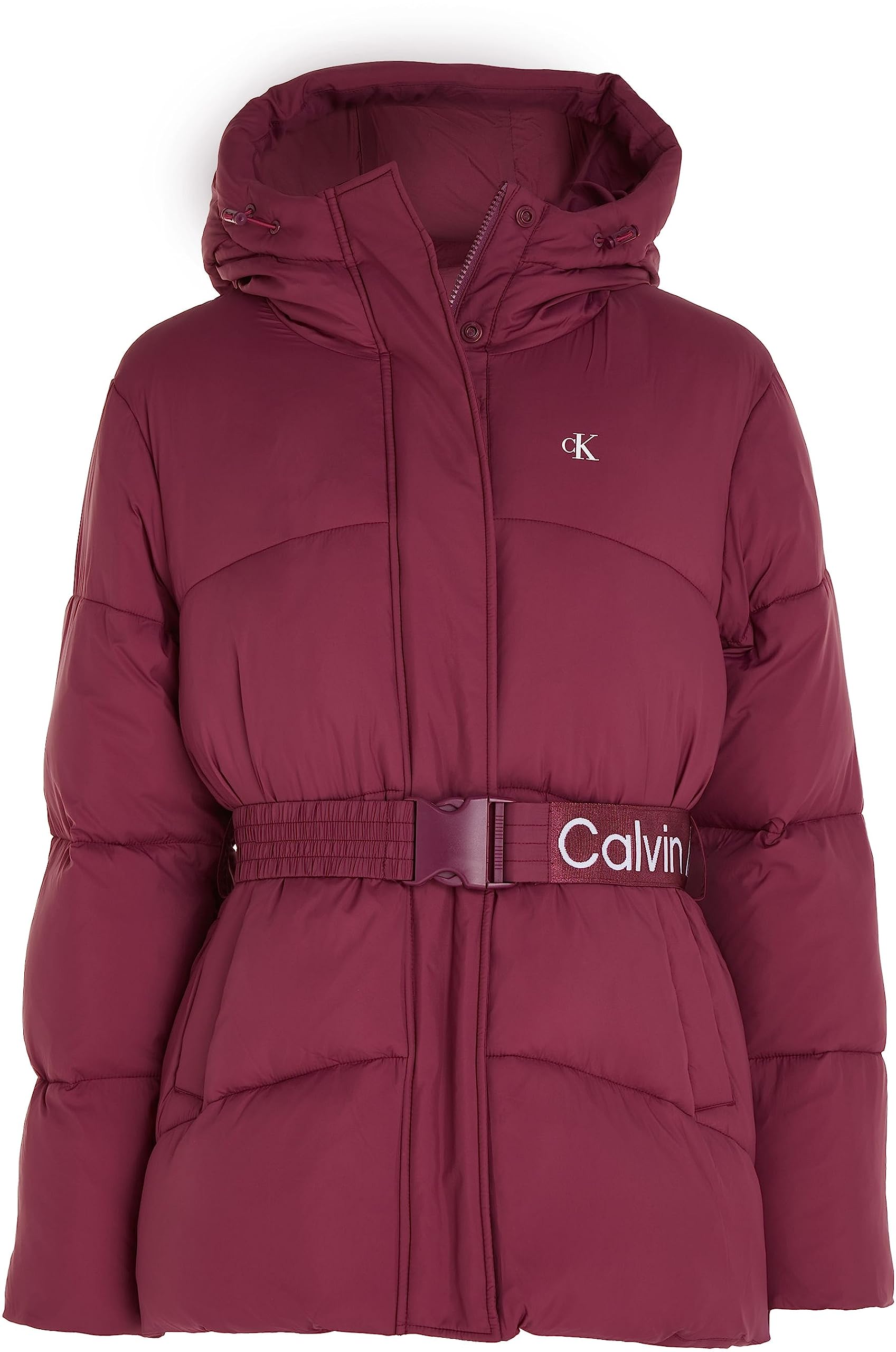 Calvin Klein Jeans Logo Belt Short Puffer, Chaquetas acolchadas Mujer, Morado (Amaranth), L