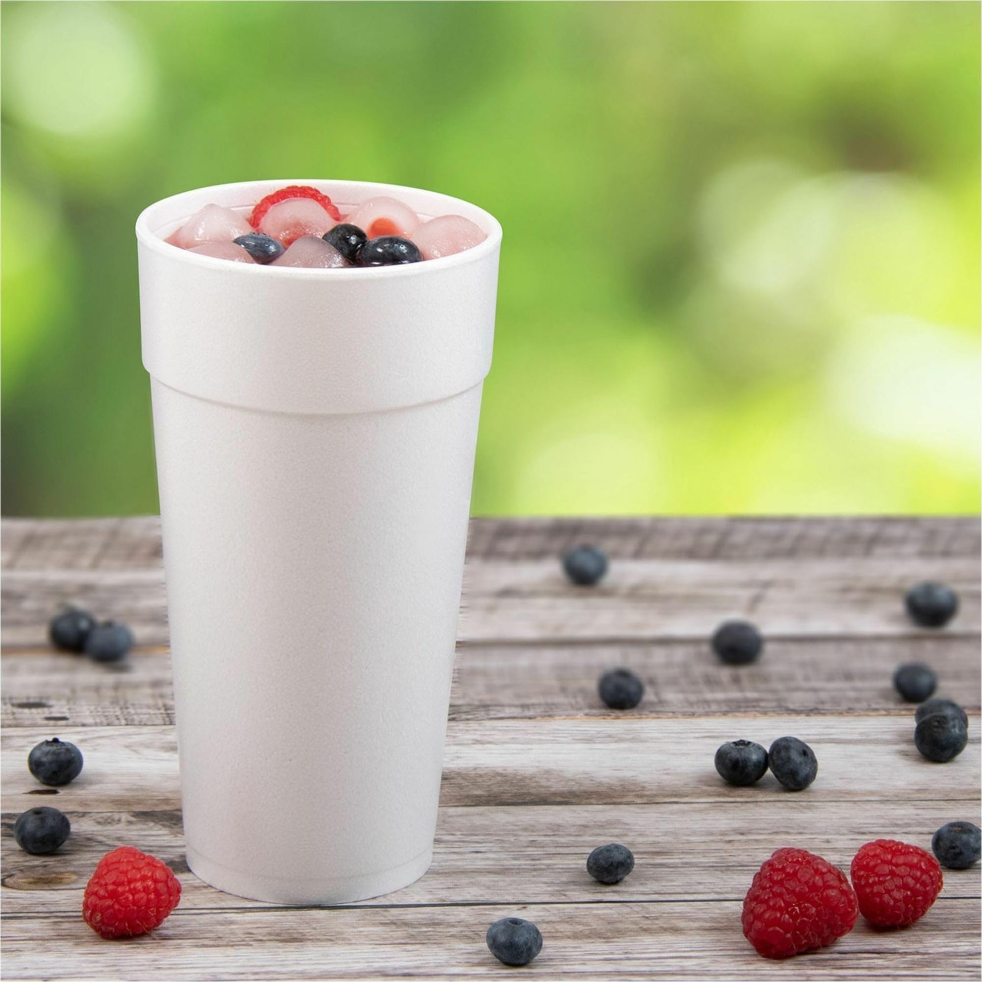 DART 24J16 Drink Foam Cups, Hot/Cold, 24oz, White, 25 Per Bag (Case of 20 Bags) (DCC24J16)