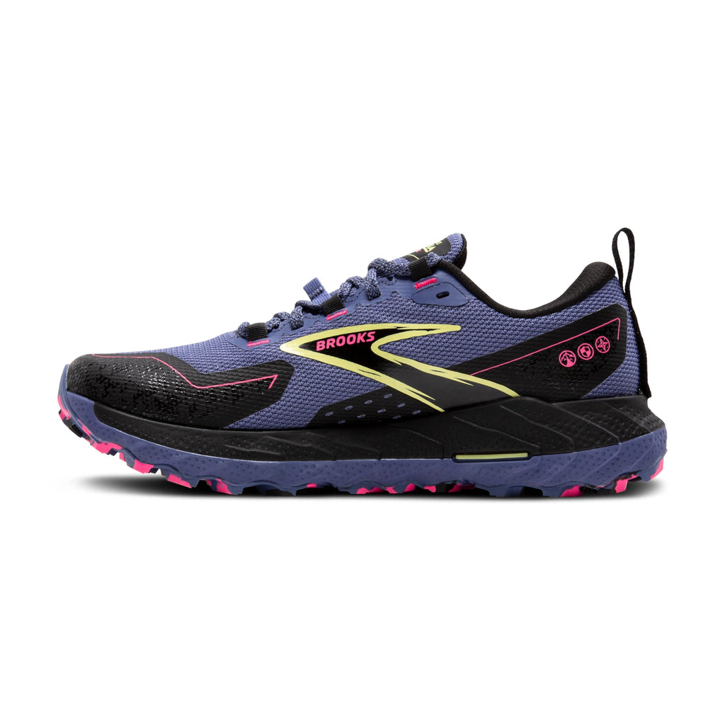 BROOKS Cascadia 18 GTX, Sneaker Mujer, Gris Azul/Negro/Rosa, 38 EU