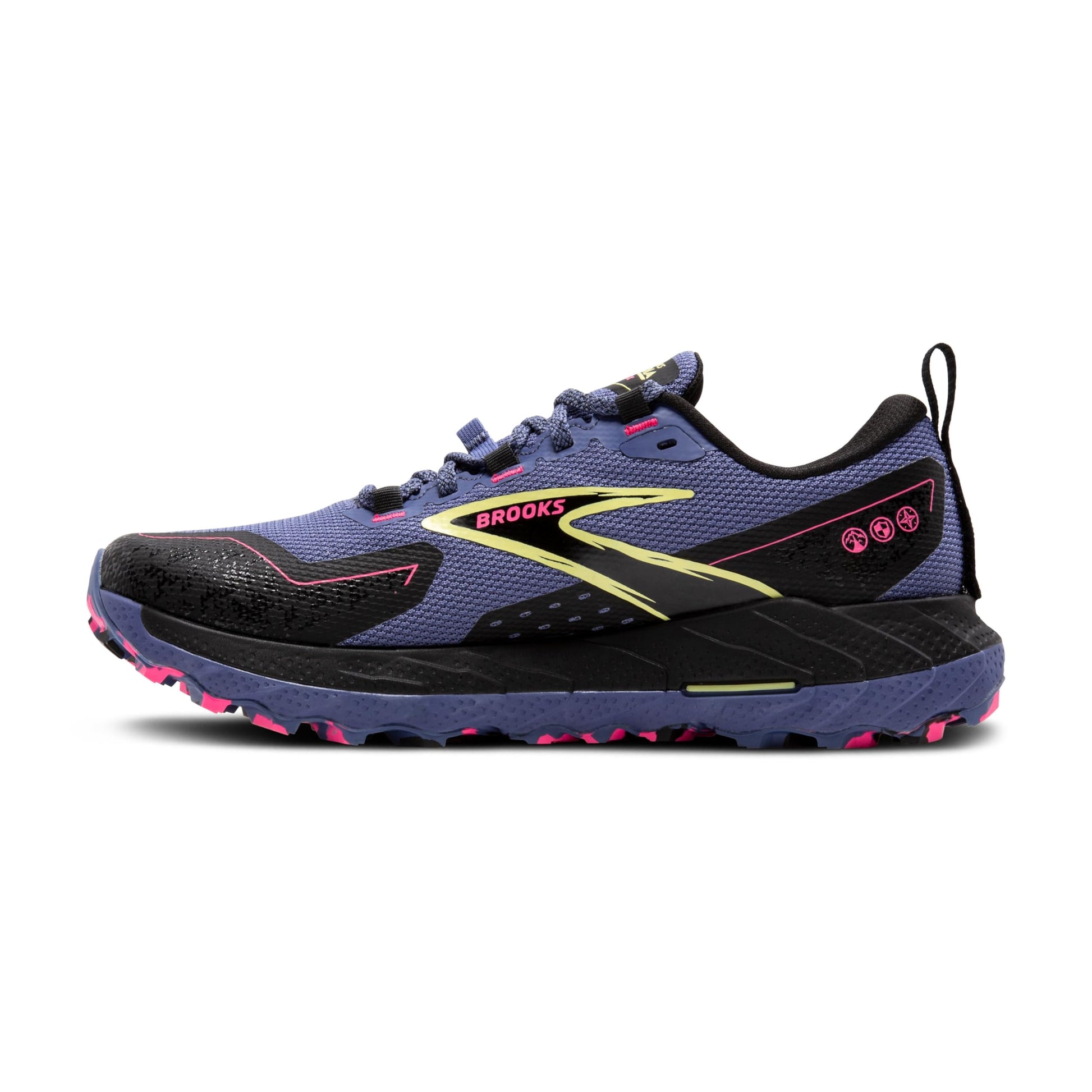 BROOKS Cascadia 18 GTX, Sneaker Mujer, Gris Azul/Negro/Rosa, 38 EU