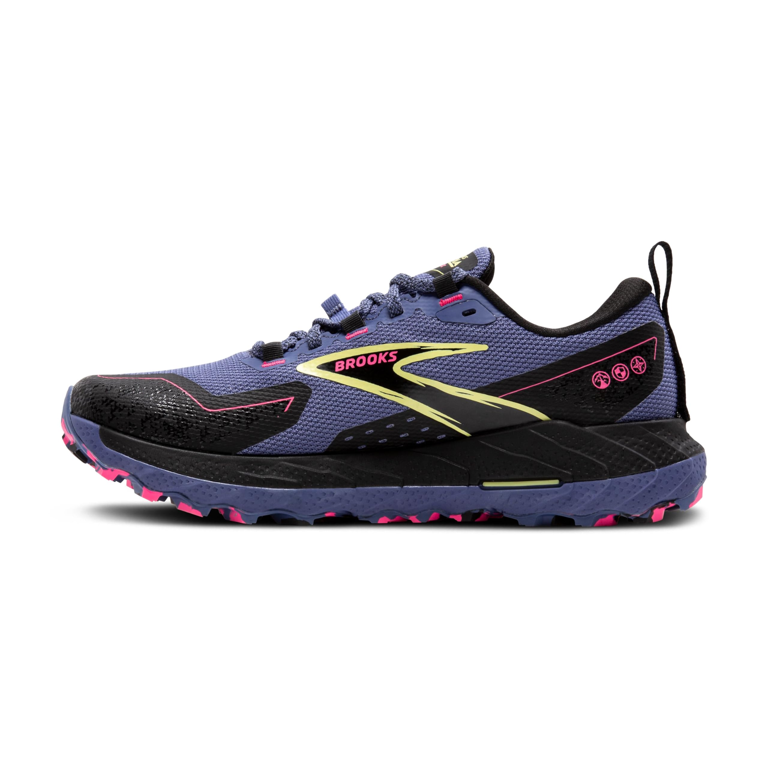 BROOKS Cascadia 18 GTX, Sneaker Mujer, Gris Azul/Negro/Rosa, 38 EU