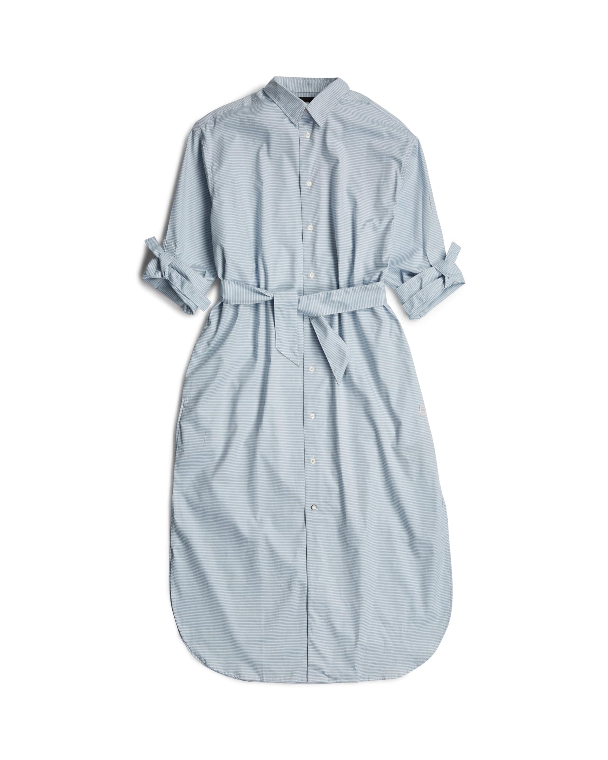 G-Star para Mujer Vestido Long Shirt, Multicolor (dk Wave Pinpoint Stripe D24625-D592-G459), S