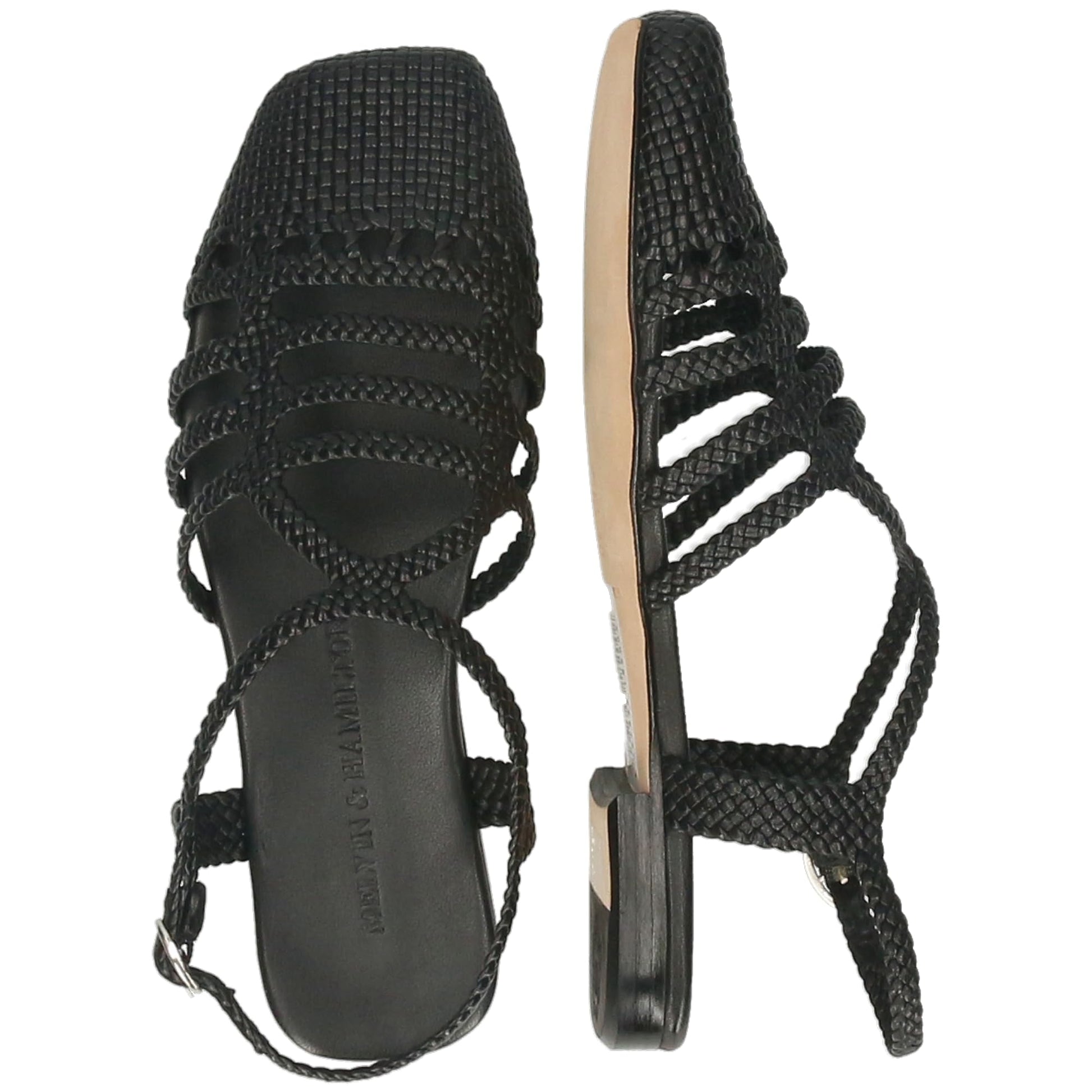 Melvin & Hamilton Sandrine 4, Sandalia Mujer, Negro, 41 EU