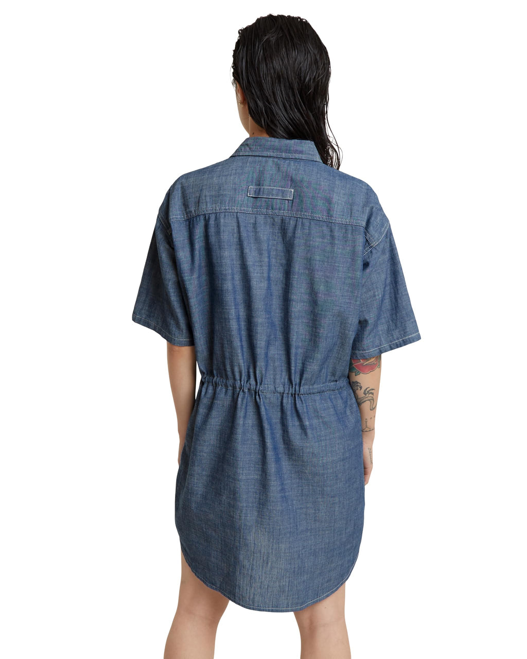 G-STAR Para Mujer Vestido Relaxed Drawcord, Azul (Rinsed D24874-D558-082), L