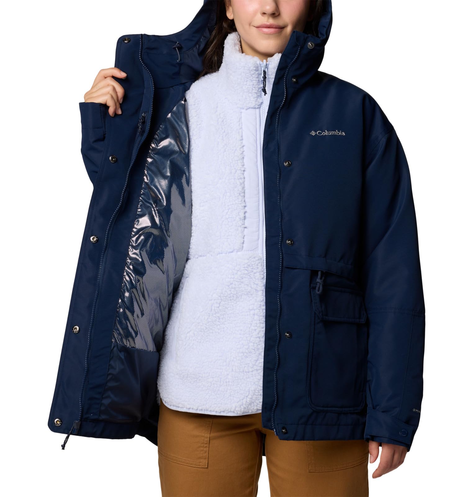Columbia Niño Forro Polar Sherpa Estampado con Cremallera Rugged Ridge II