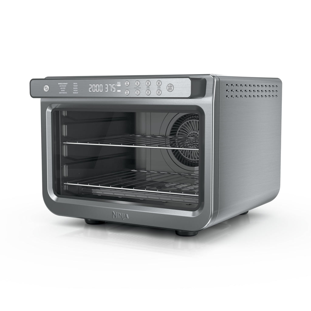 Ninja Prestige Smart XL 10 en 1 Air Fry Digital Encimera tostador de convección con freír al aire, asar al aire, asar, hornear, asar entero, pizza, tostar, bagel, y recalentar, 1800 vatios, acero