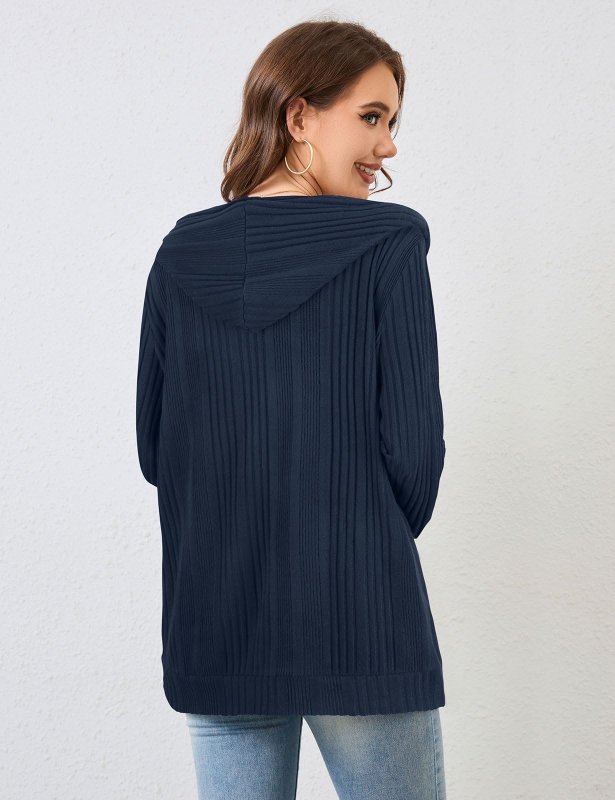 Flikity Zip Hoodie Damen Reißverschluss Sweatjacke mit Kapuze Dünne Jacke