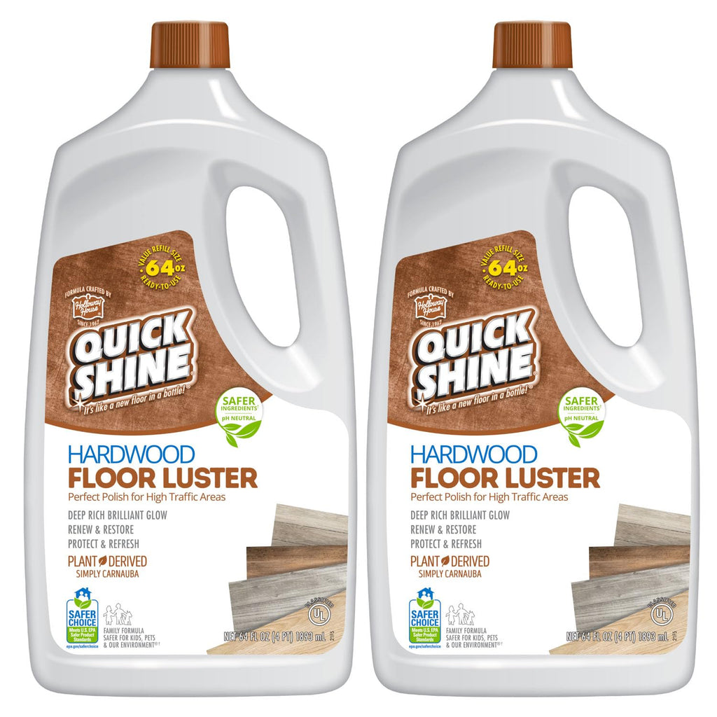 Quick Shine Parke Zemin Parlaklığı 64 oz, 2 Adet | Bitki Bazlı Temizleyici ve Lehçe w Carnauba | Basitçe Fışkırtma ve Yayma | Tamir Etmeyin, Quick Shine It | Daha Güvenli Seçim Temizleyici |
