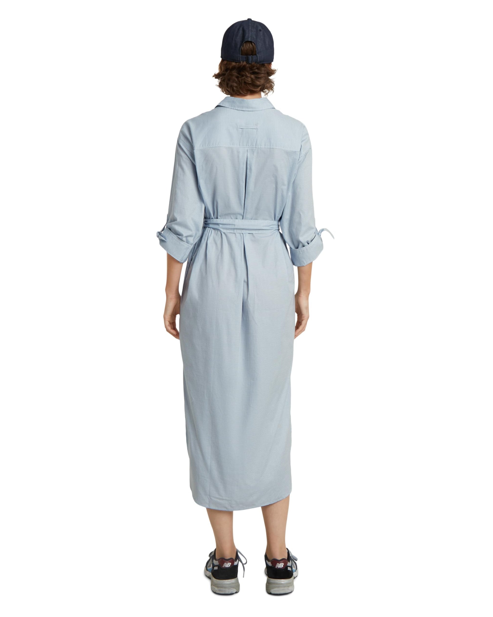G-Star para Mujer Vestido Long Shirt, Multicolor (dk Wave Pinpoint Stripe D24625-D592-G459), S