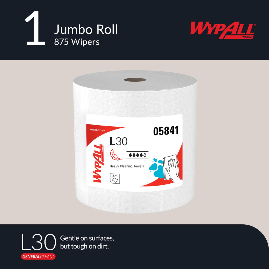 WypAll GeneralClean L30 Heavy Duty Cleaning Towels, 875 Sheets (05841)
