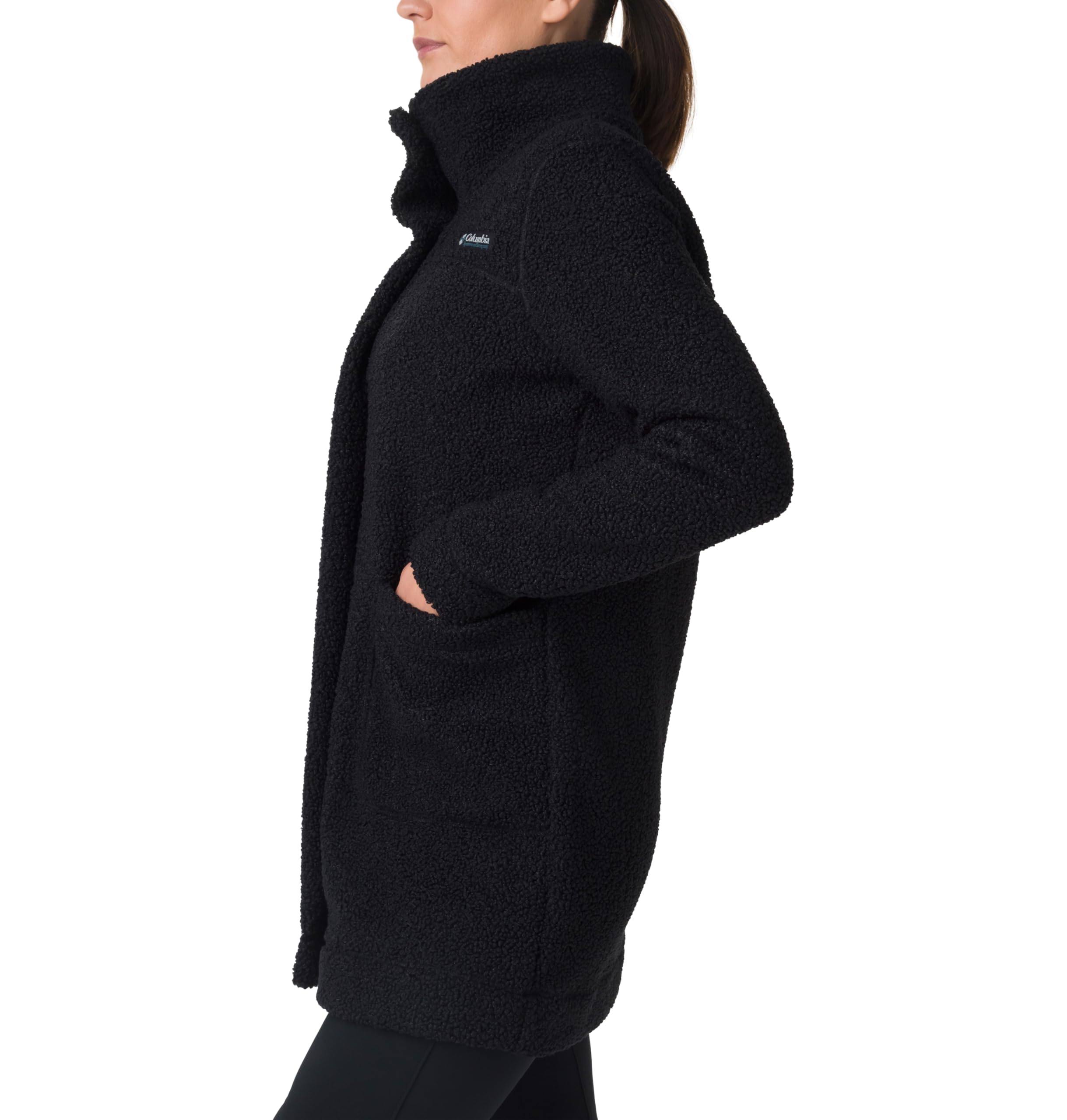 Columbia - Chaqueta larga Panorama para mujer, Negro, XXL