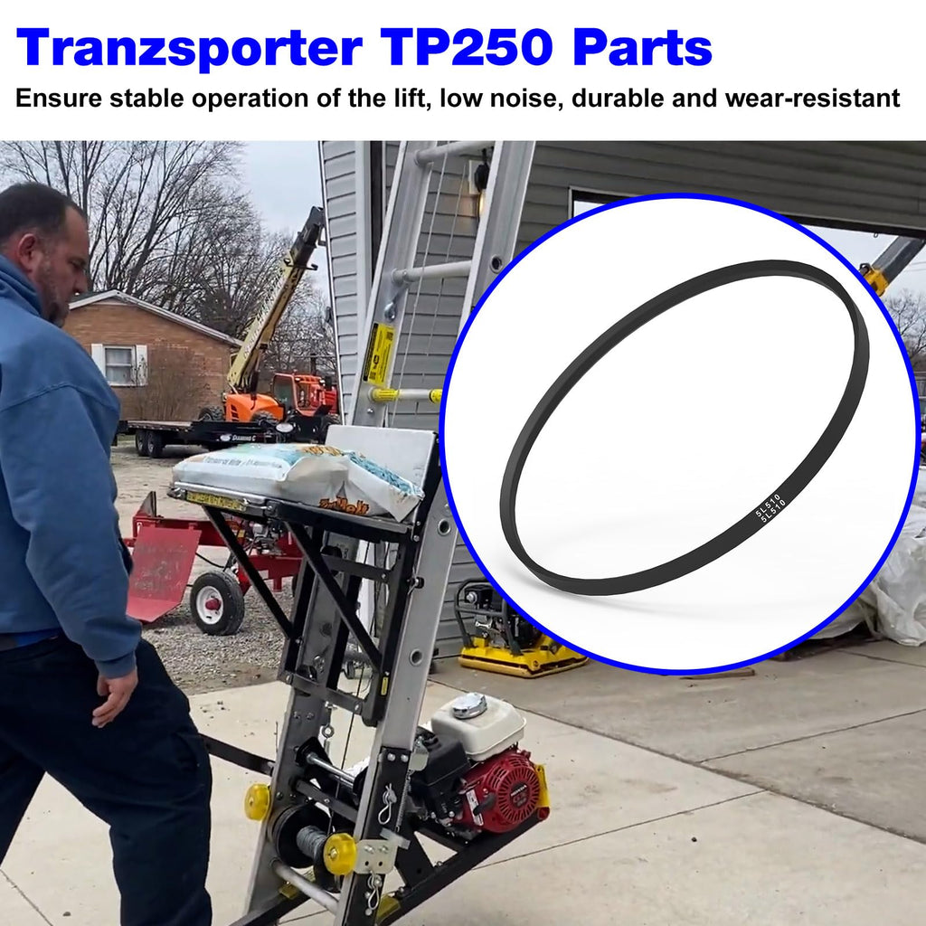 TP250 Ladder Hoist 51" V Drive Belts Replacement TranzSporter Roofing, Roofing Elevator Parts TP250 and TP400 Ladder Lift Hoist