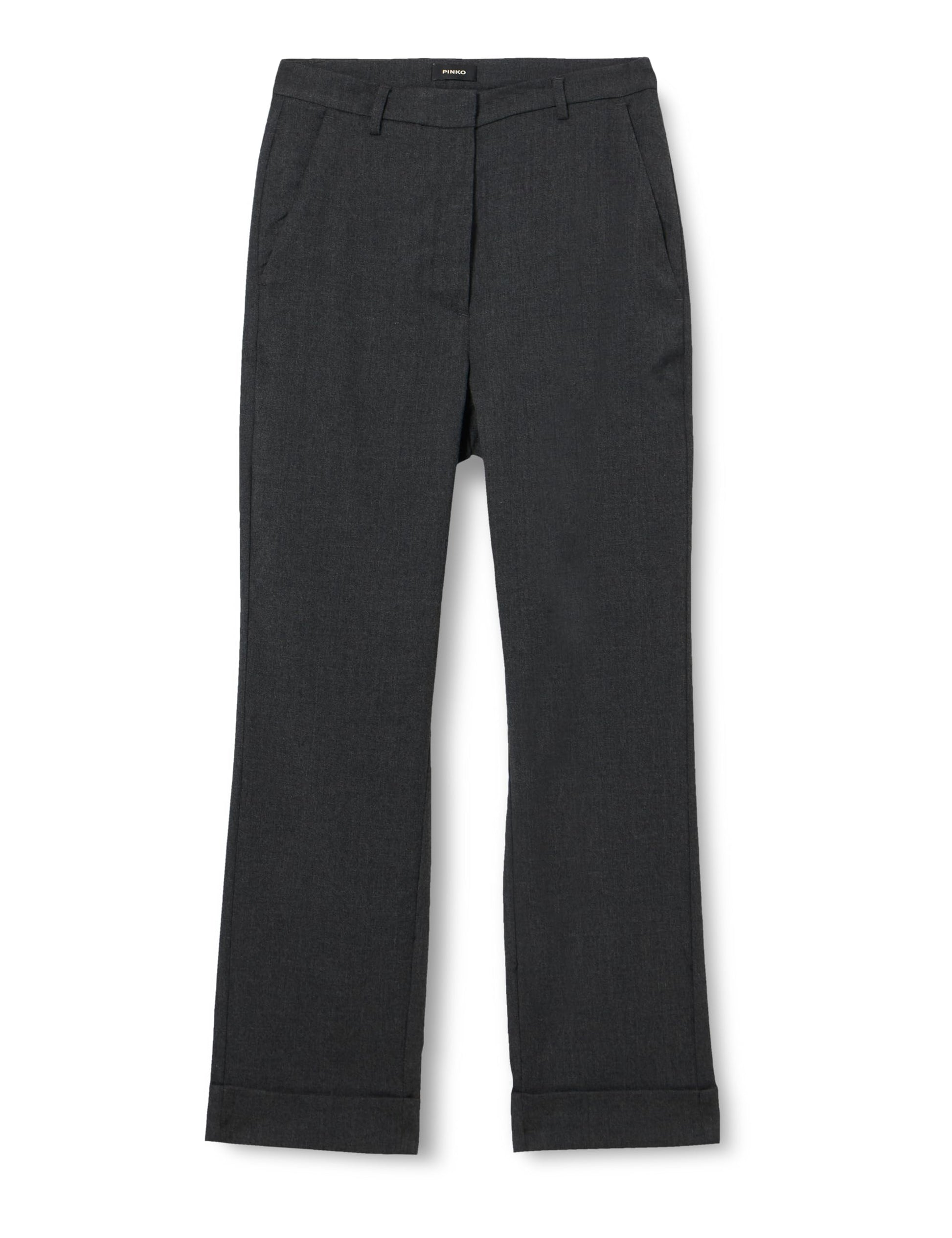 Pinko Pulika Pantalón Franela, I90_Dark Grey, 46 para Mujer