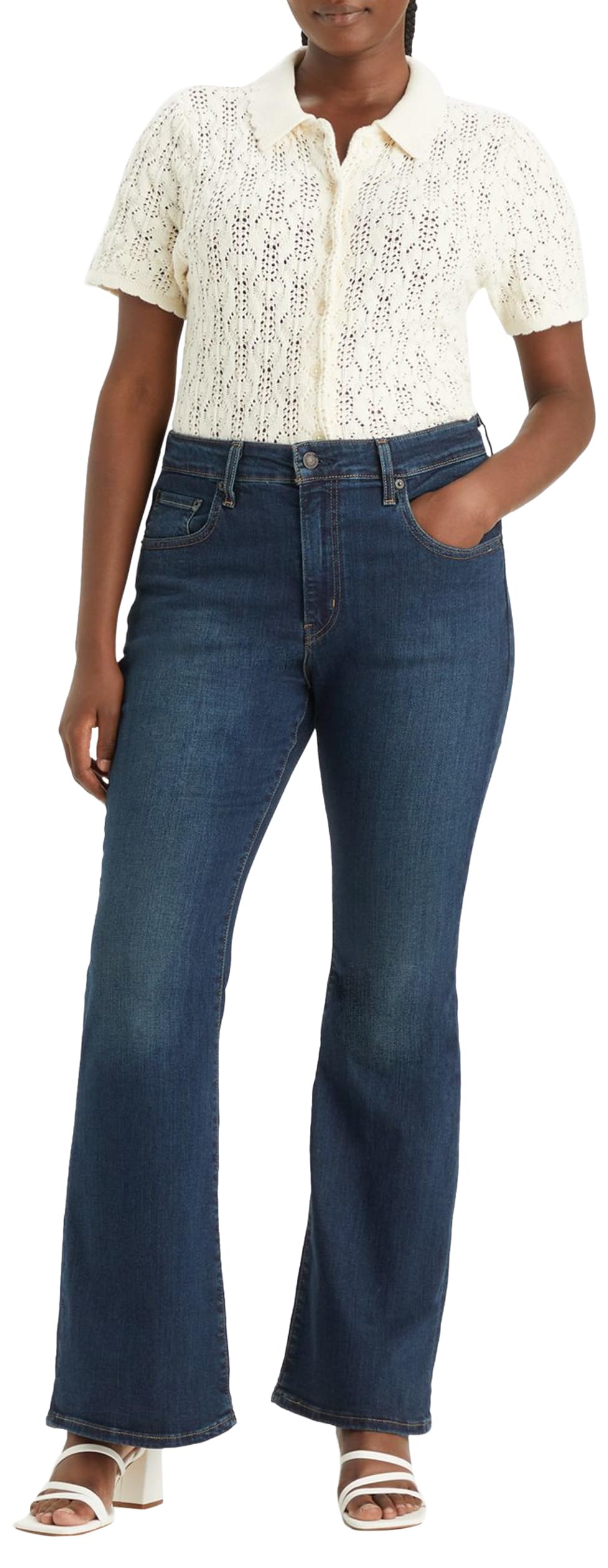 Levi's 726 High Rise Flare, Jeans para Mujer, Blue Swell, 33W / 32L