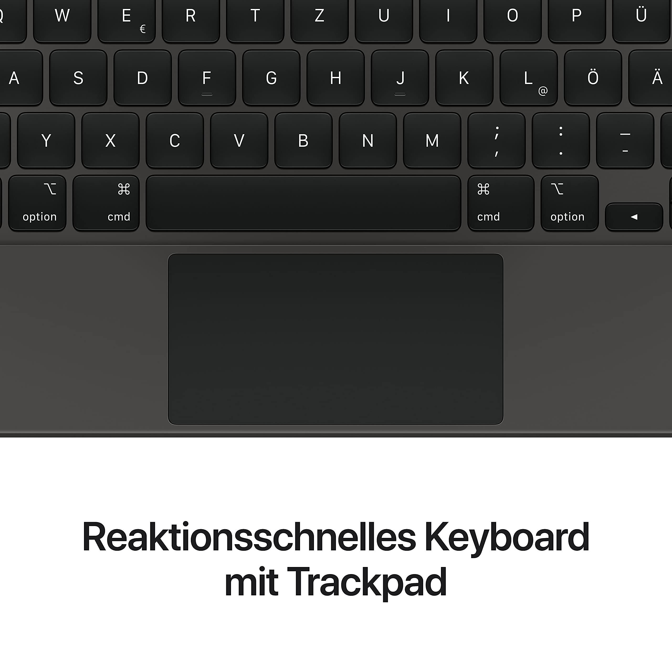 Apple Magic Keyboard: iPad Keyboard and case for iPad Pro 12.9 inch (3rd, 4th, 5th and 6th gen) and iPad Air (M2), Great Typing Experience, Built-in trackpad, German - Black