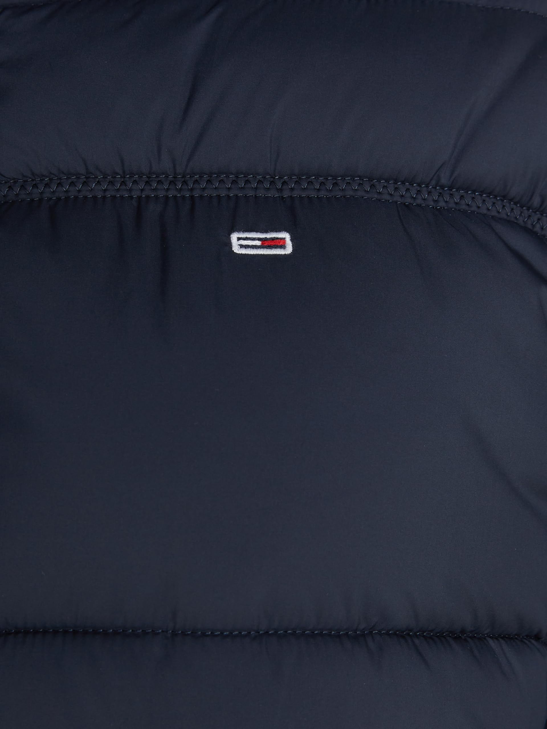 Tommy Jeans Cazadora Acolchada Mujer Quilt Rouch Tape Jacket con Capucha, Azul (Dark Night Navy), XS