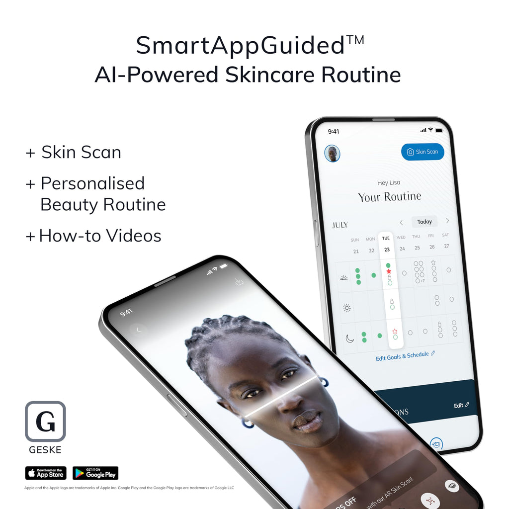 GESKE SmartAppGuided™ MicroCurrent Skin Scrubber & Blackhead Remover | 9 in 1 | Skincare tool | Pores cleaner | Anti-aging and cleansing | Professional face lift | Blackheads removal & extraction