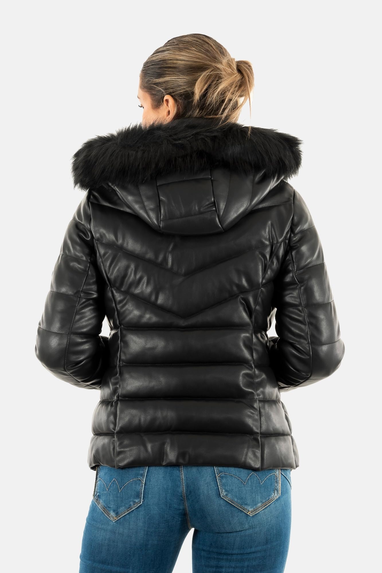 Morgan 242-gkidia Chaqueta de Plumas, Negro, 36 para Mujer