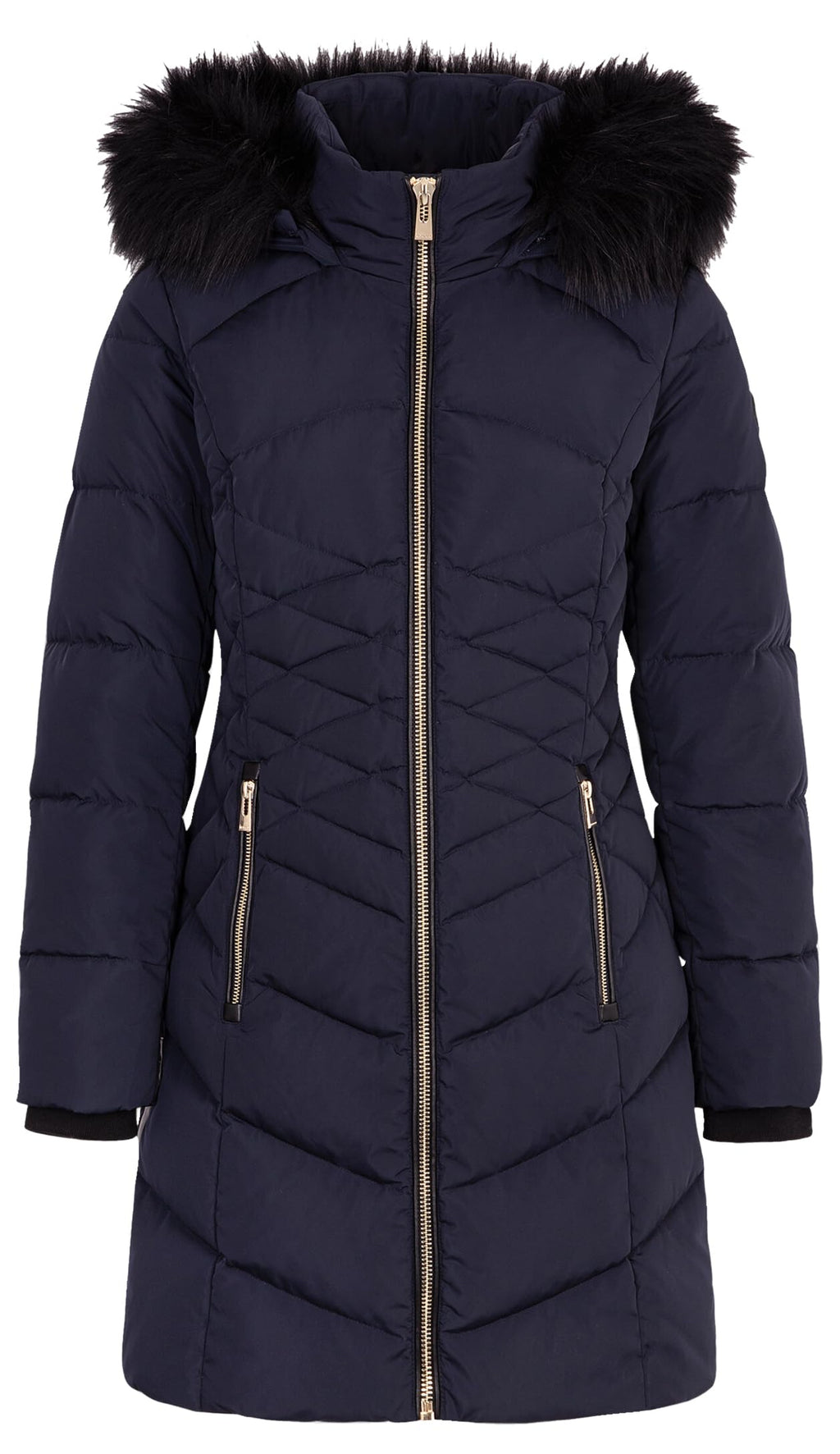 Morgan 242-gcleo Chaqueta Larga de plumón, Azul Marino, 36 para Mujer