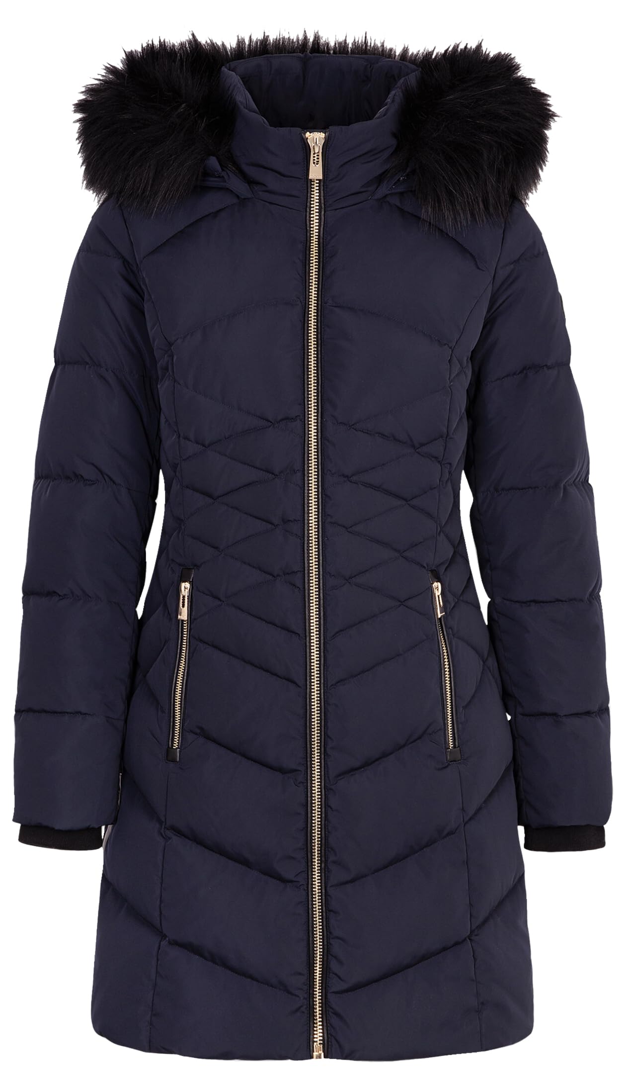 Morgan 242-gcleo Chaqueta Larga de plumón, Azul Marino, 36 para Mujer
