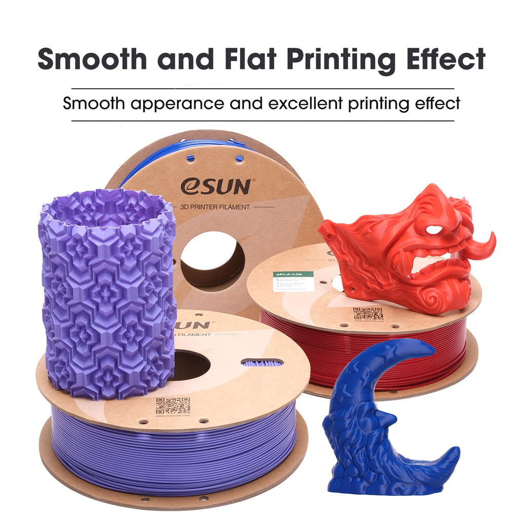eSUN PLA Lite Filament 1.75mm, Modified 3D Printer Filament PLA, Dimensional Accuracy +/- 0.05mm, 1KG Spool (2.2 LBS) 3D Printing Filament for 3D Printers, Yellow