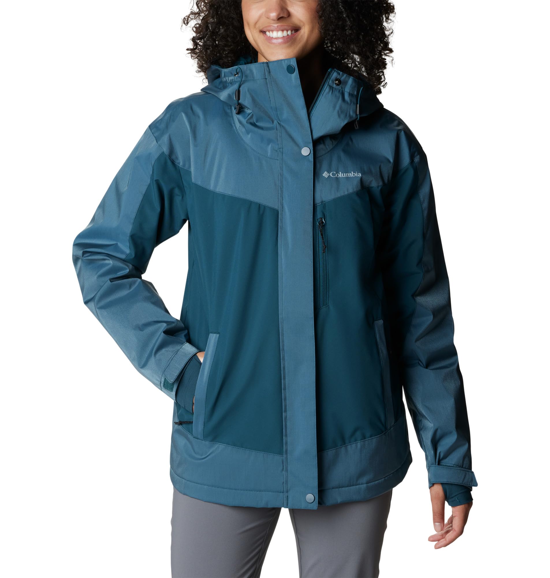 Columbia Point Park Chaqueta de Invierno, Mujer, Brillo de Onda Nocturna, Onda Nocturna, L