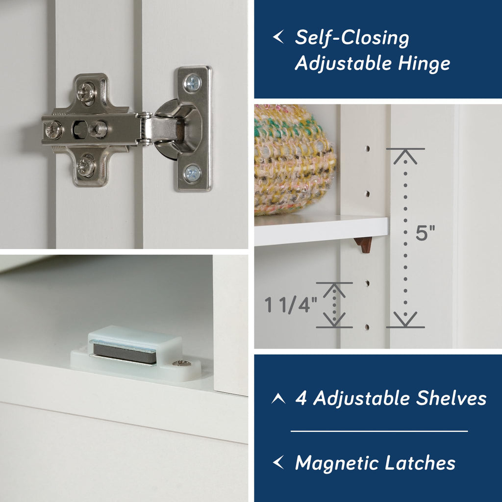 Sauder, Material Reciclado, Suave Color Blanco