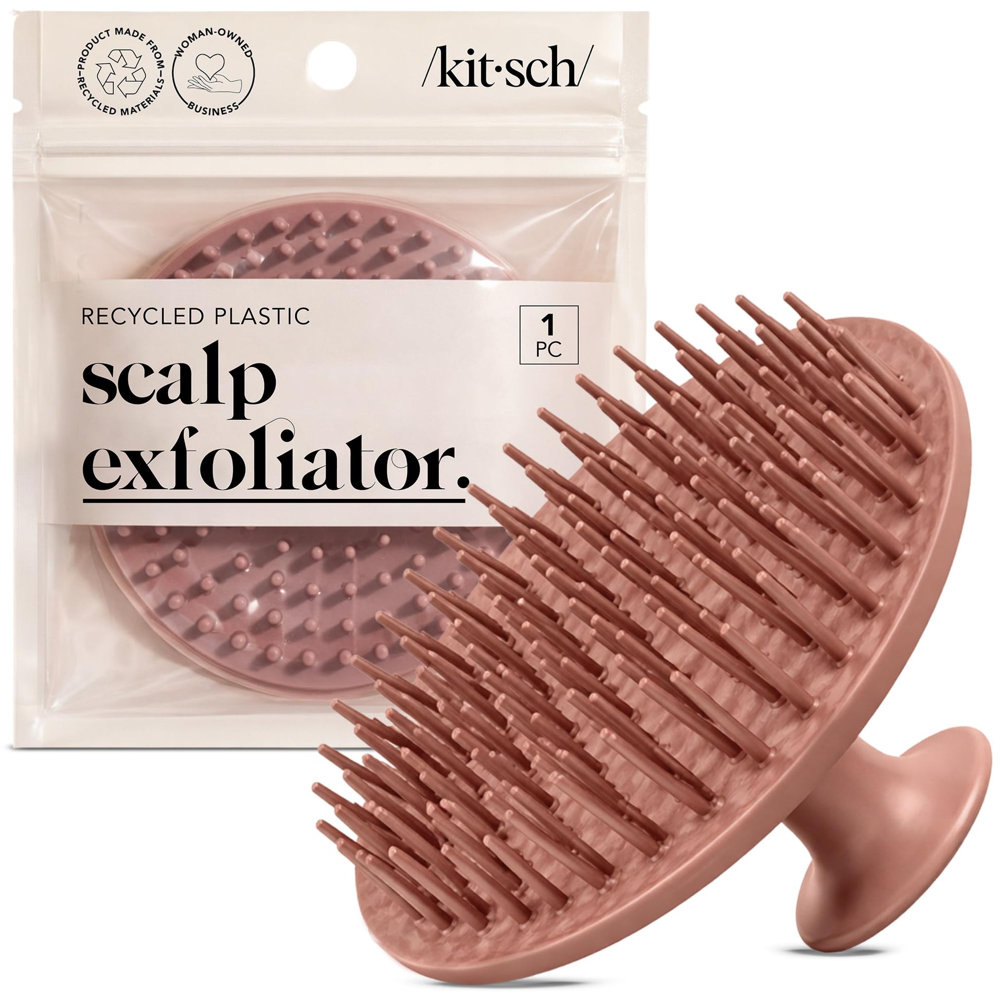Kitsch Scalp Massager for Hair Care - Shampoo Brush Scalps - Terracotta