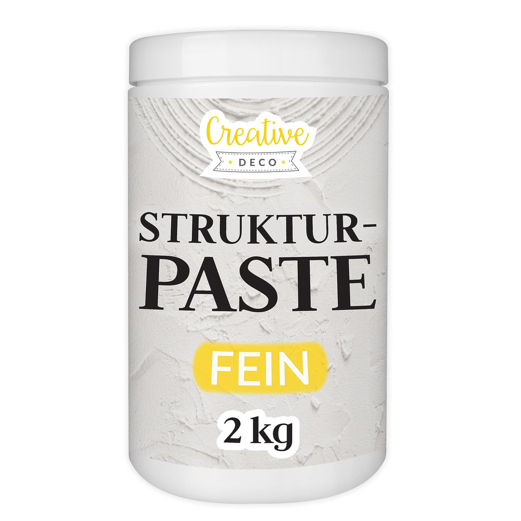 Creative Deco Modelling Paste Fine-Grained | 4.40 lbs | White Fine Paste | Texture Paste Acrylic Paint Structural Paste Medium for Art Project, DIY, 3D Effect, Structure, Texture