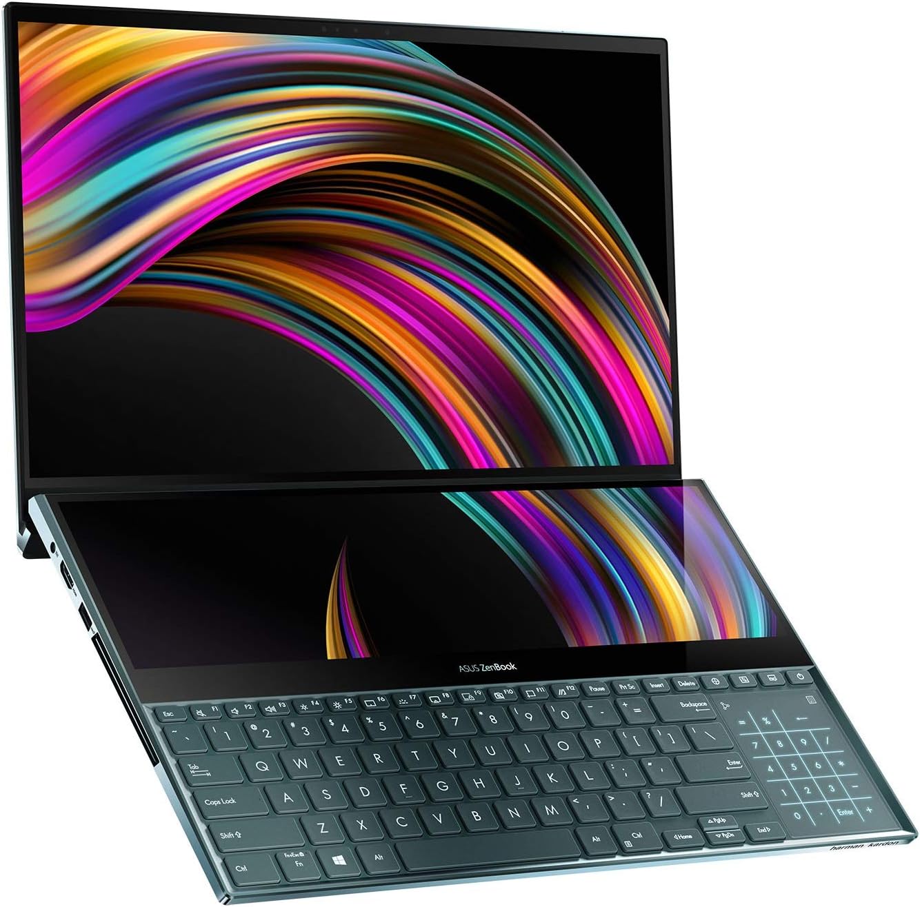 ASUS ZenBook Pro Duo UX581GV 15.6" 4K Dual Touch Pantalla 4K Alexa (Intel i7-9750H, 512 GB PCI-e SSD, 16 GB de RAM, NVIDIA GeForce RTX 2060 6 GB de gráficos, Windows 10, UK -Teclado (QWERTY))