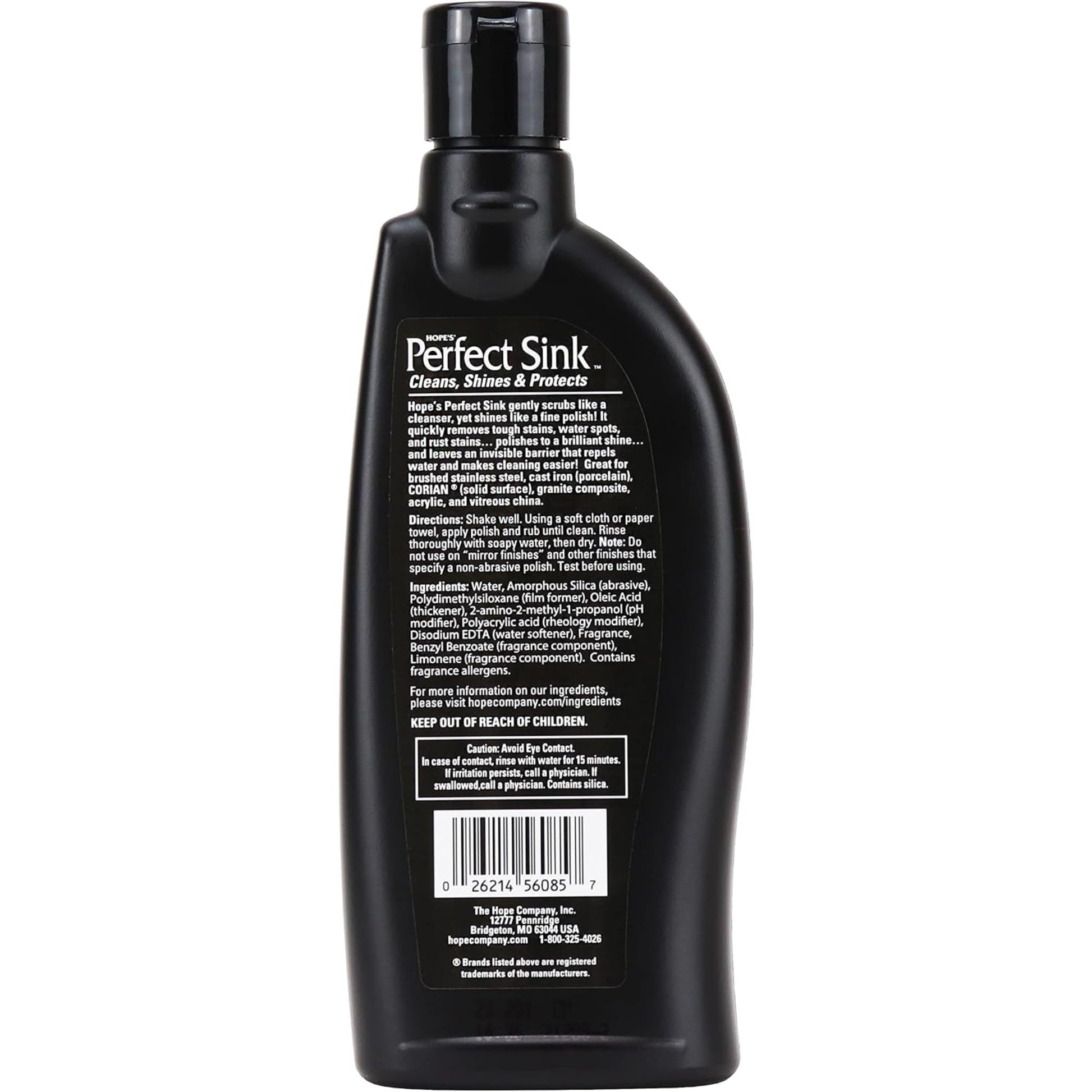 HOPE'S Perfect Sink 8.5 oz Sink Cleaner and Polish, Restorative, Water-Repellant Formula, Stain Remover, Good for Brushed Stainless Steel, Cast Iron, Porcelain, Corian, Composite, 6 Pack