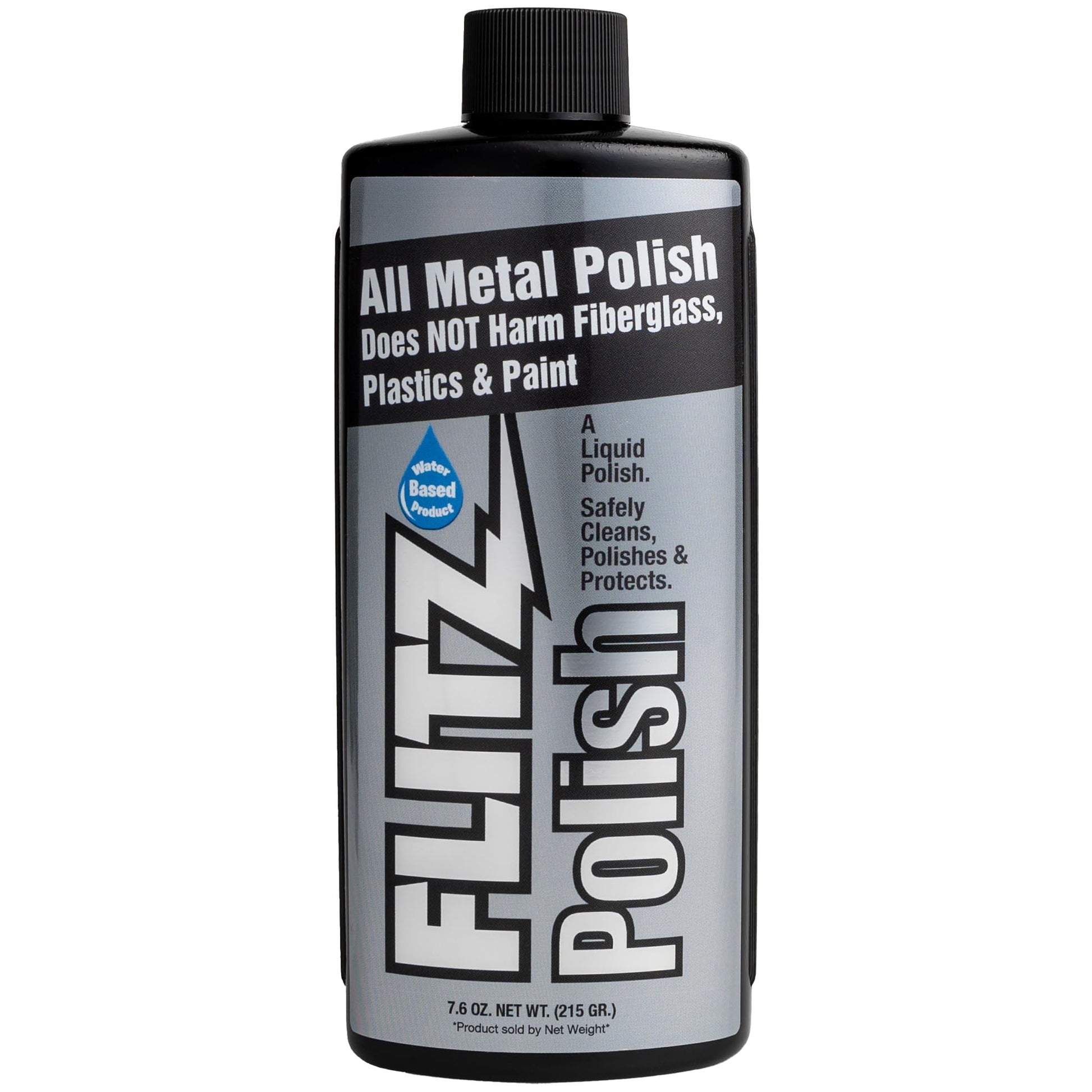 Flitz Multi Purpose Metal Polish Liquid - 7.6oz Bottle of USA-Made Tarnish Remover - For Aluminum, Chrome, Brass, Nickel, Silver - Non-Abrasive Metal Cleaner and Polish, Restorer (3 Pack)