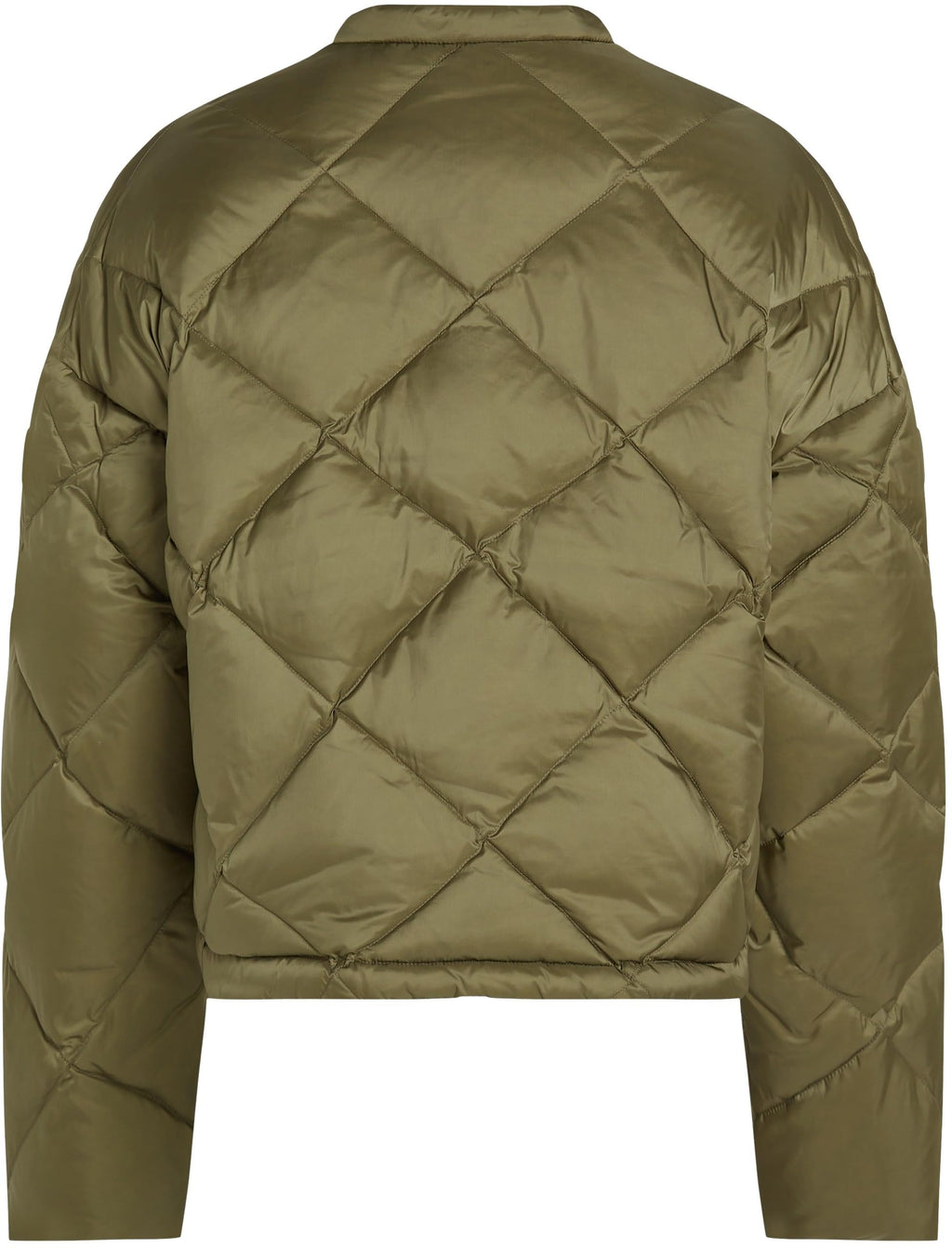 Tommy Hilfiger Chaqueta Bomber Mujer Casual Quilted Down acolchada, Verde (Utility Olive), M