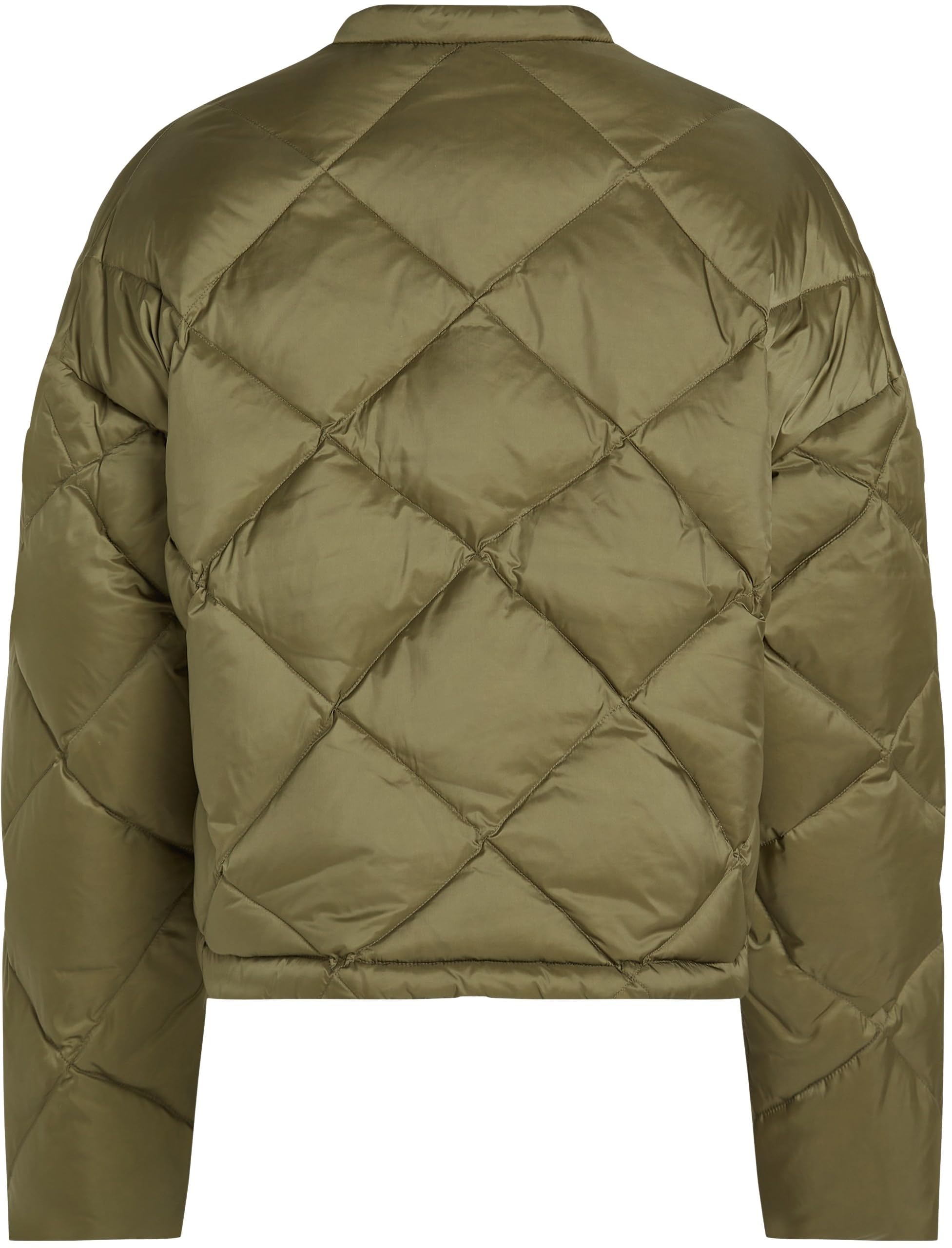 Tommy Hilfiger Chaqueta Bomber Mujer Casual Quilted Down acolchada, Verde (Utility Olive), M