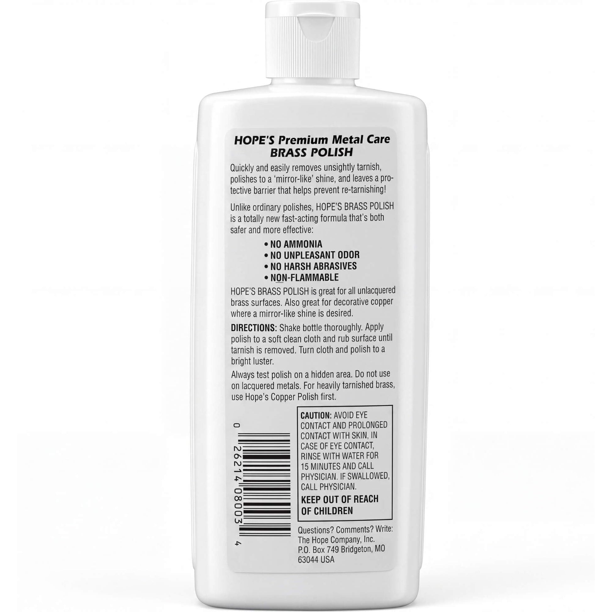 HOPE'S Brass Polish & Cleaner, Tarnish Remover, Copper Silver 8oz, 12-Pack