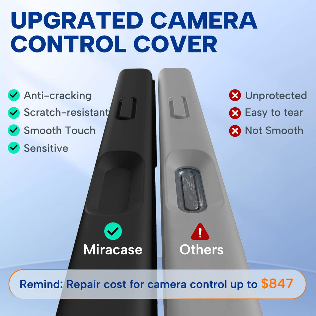 Miracase Magnetic for iPhone 17 Pro Max Case, Compatible with MagSafe, Integrated Silicone Camera Control Cover, 3.0mm Thicken Shockproof Drop Protection Phone Case for 17 ProMax, Black