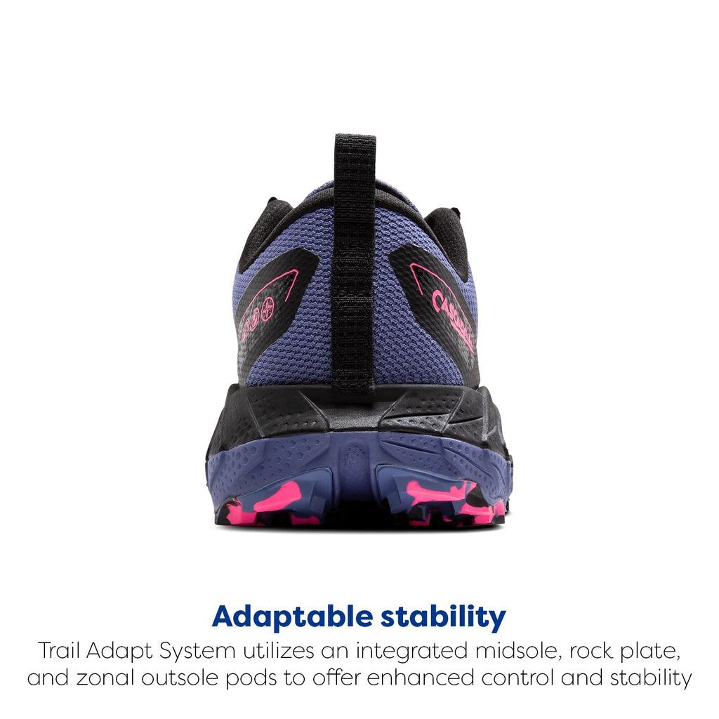 BROOKS Cascadia 18 GTX, Sneaker Mujer, Gris Azul/Negro/Rosa, 38 EU