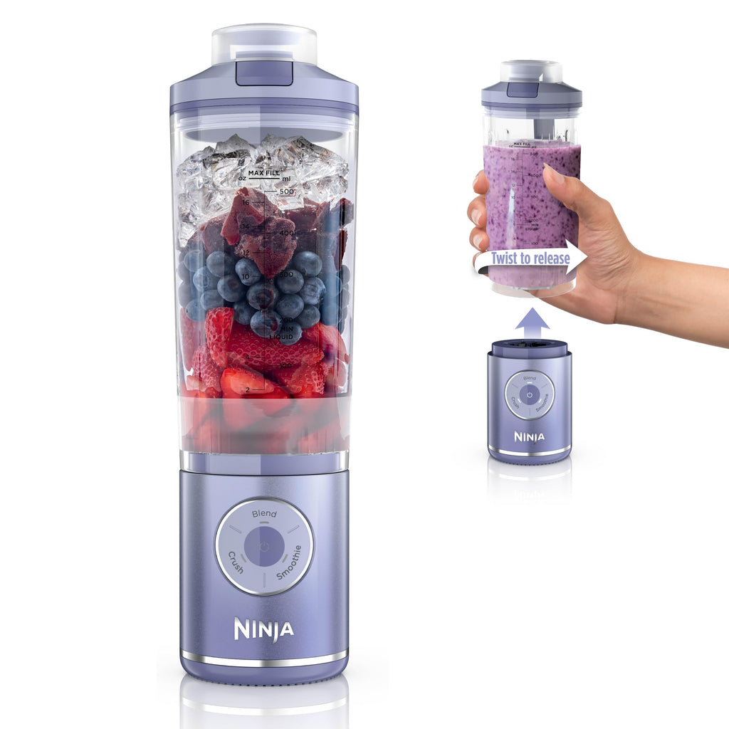 Ninja Blender, Blast Max, licuadora personal inalámbrica para batidos, bebidas congeladas, hielo aplastado, recipiente extraíble de 22 onzas, tapa a prueba de fugas, sin BPA, apta para lavavajillas,