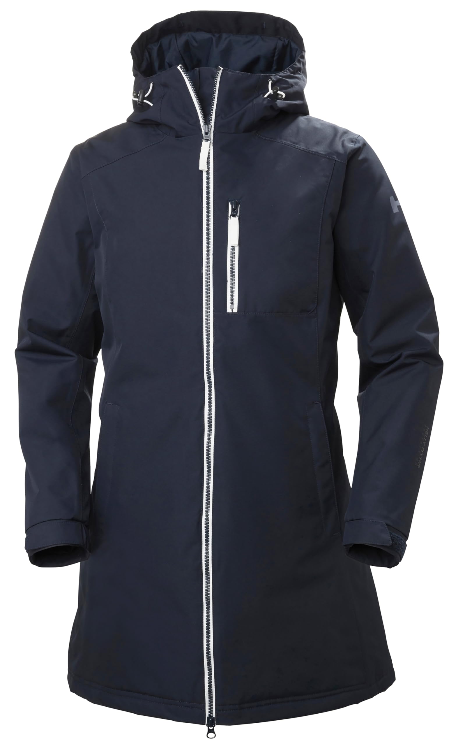 Helly Hansen Mujer Chubasquero Largo Belfast, S, Azul marino