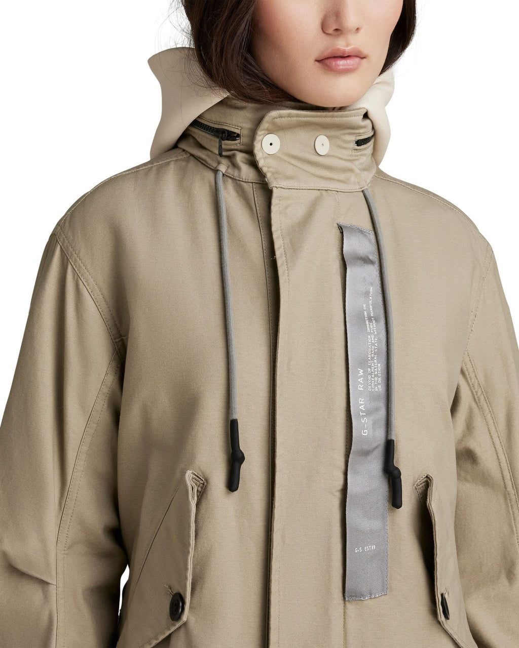 G-Star Para Mujer Parka Fishtail, Beige (tree house D21020-C960-C941), M