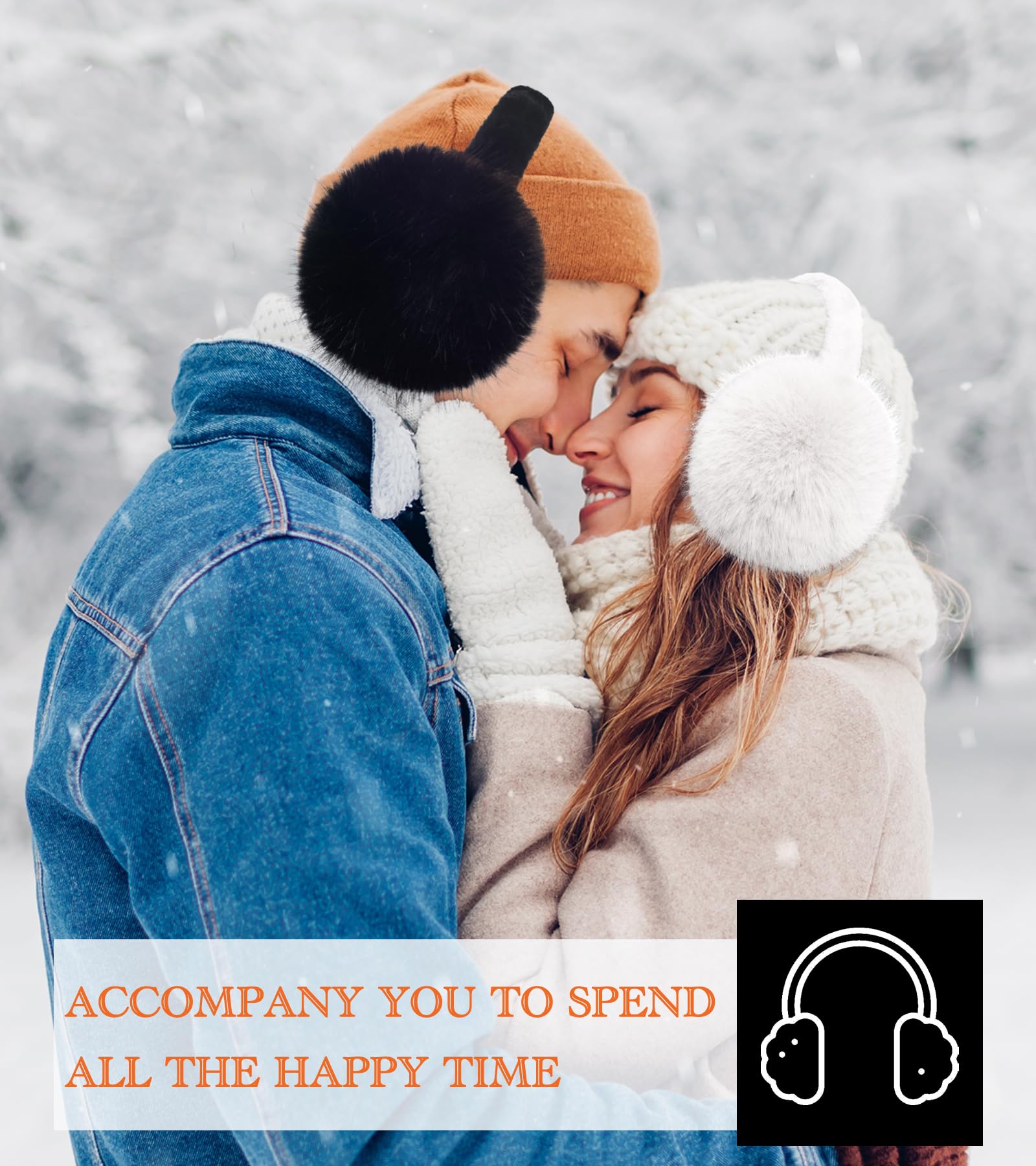 ZMUBB Winter Ear Muffs for Women Men - Foldable Fuzzy Earmuffs Faux Fur Ear Warmer, Perfect Ear Covers for Cold Days (green)