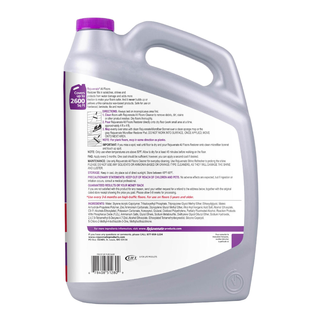 Rejuvenate All Floors Restorer 1 Gal, Fills Scratches, Shines & Protects