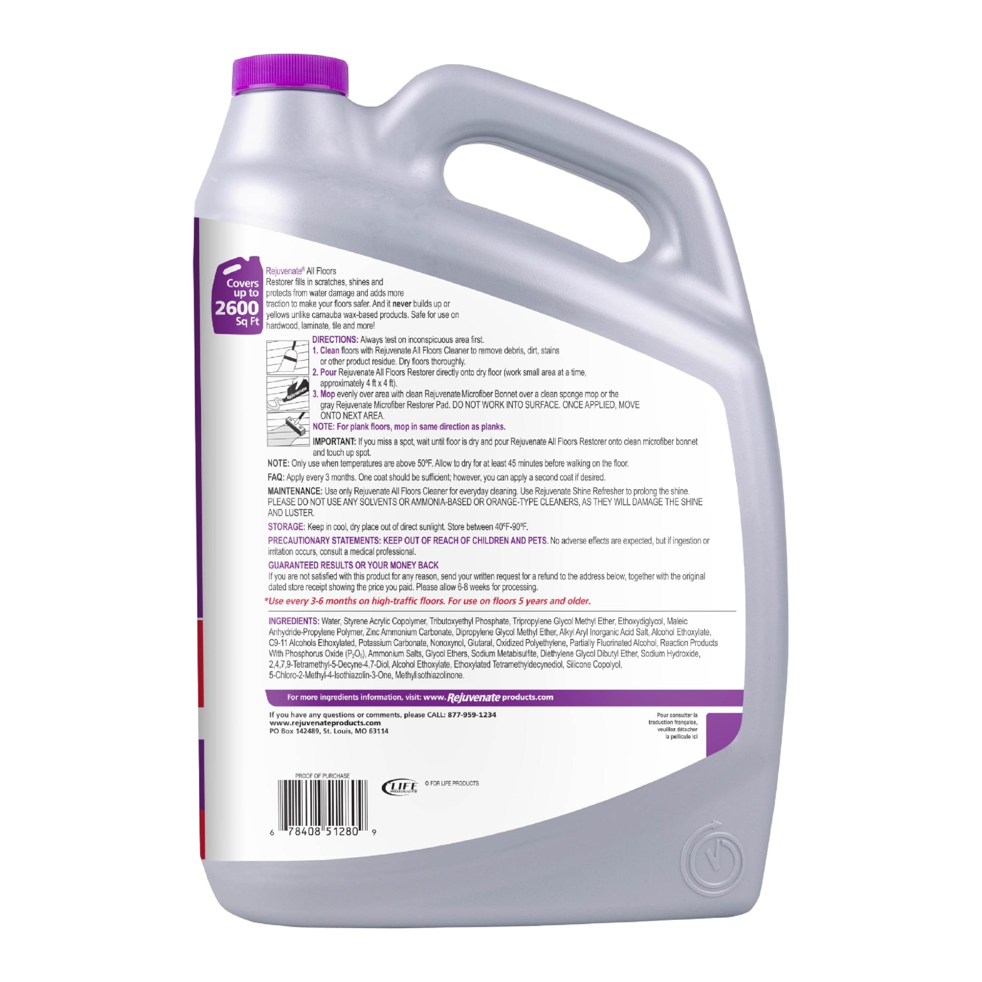 Rejuvenate All Floors Restorer 1 Gal, Fills Scratches, Shines & Protects