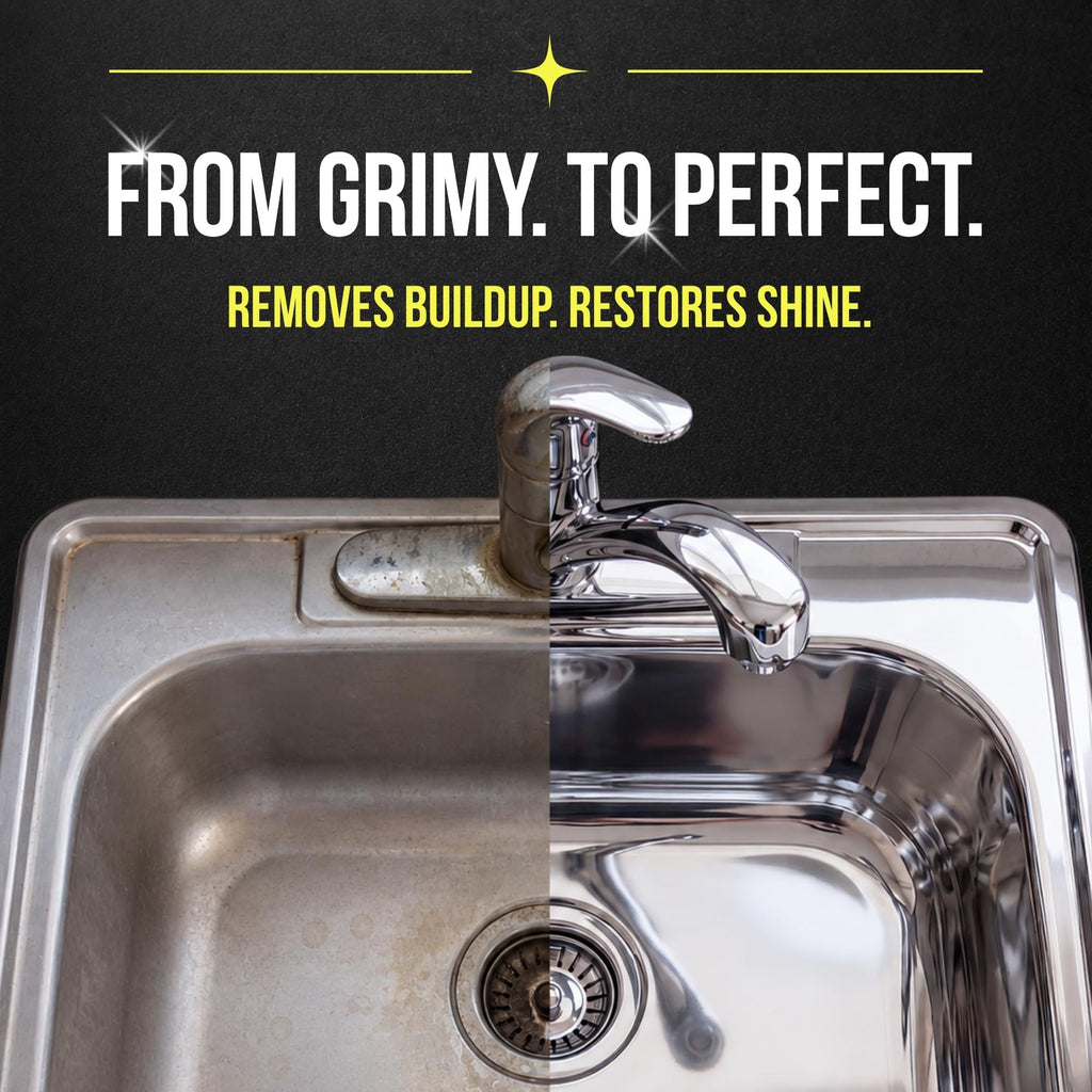 HOPE'S Perfect Sink 8.5 oz Sink Cleaner and Polish, Restorative, Water-Repellant Formula, Stain Remover, Good for Brushed Stainless Steel, Cast Iron, Porcelain, Corian, Composite, 6 Pack