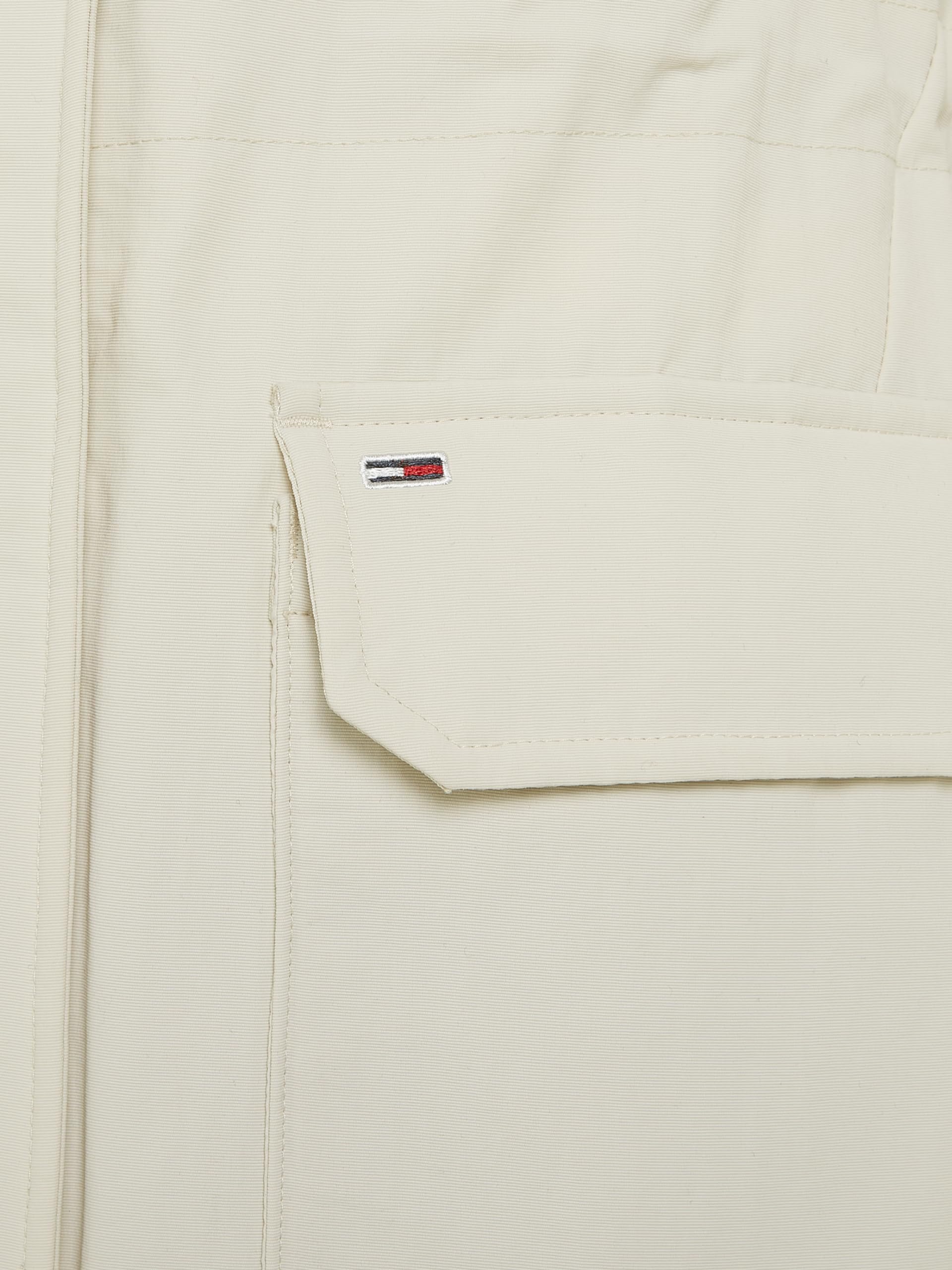 Tommy Jeans Parka Mujer con Capucha, Marfil (Newsprint), L