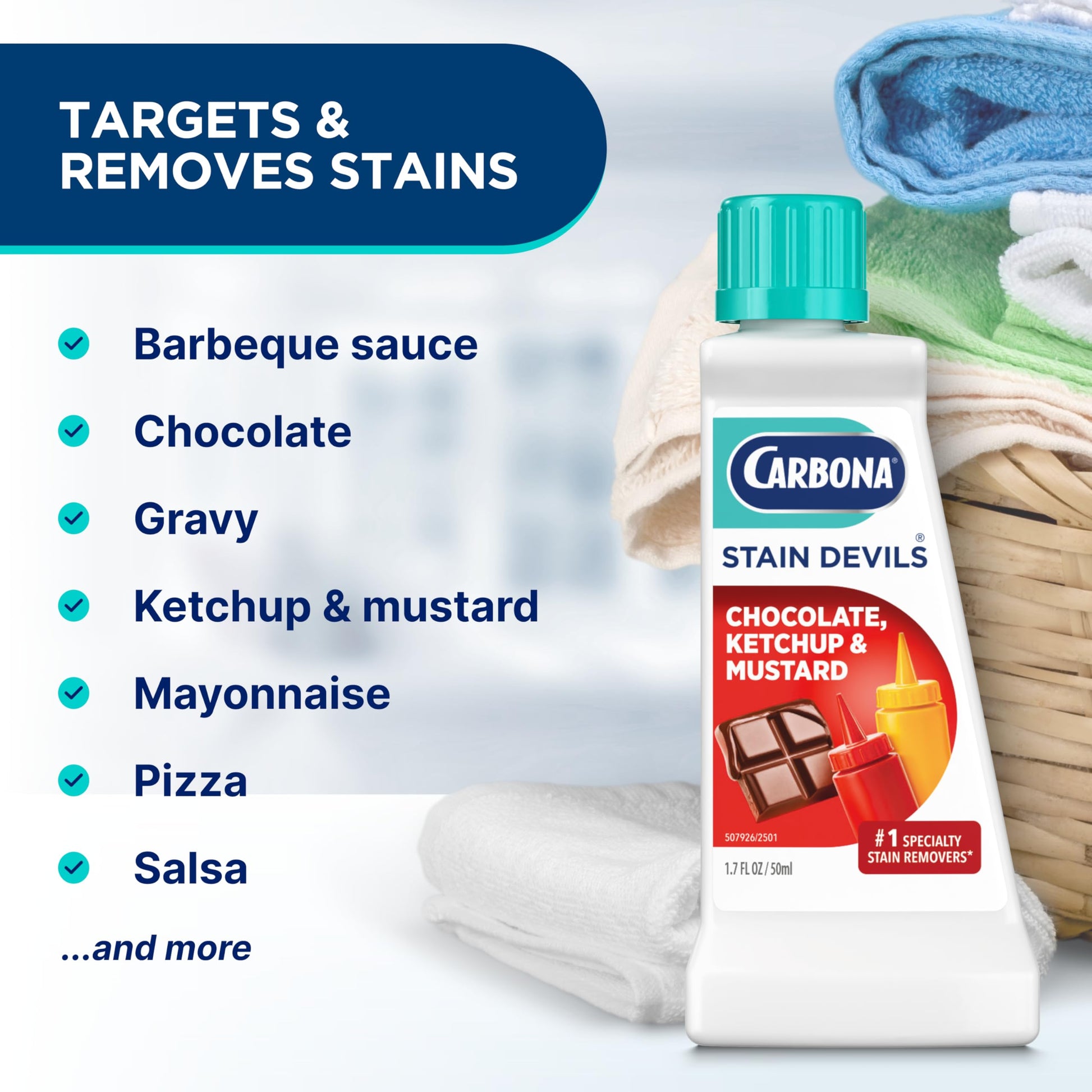 Carbona Liquid Stain Devil Food Clean Up Combo Set | Spot Stain Remover for Clothes